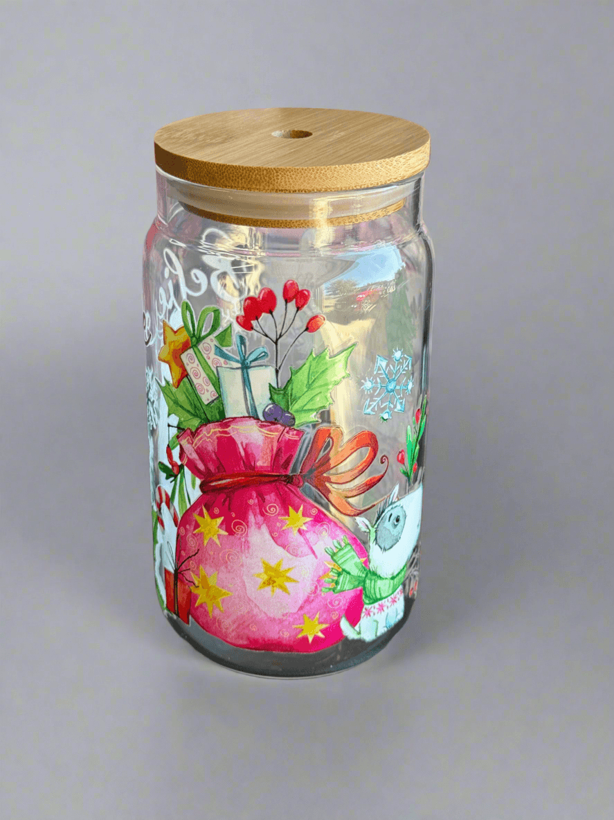 Believe Christmas Glass Cup - PuzzlePieces2326