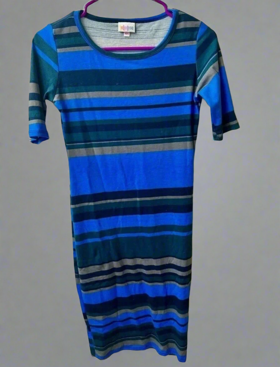 LulaRoe Ocean Waves Striped Body-Con Dress | Modern Minimalist Style