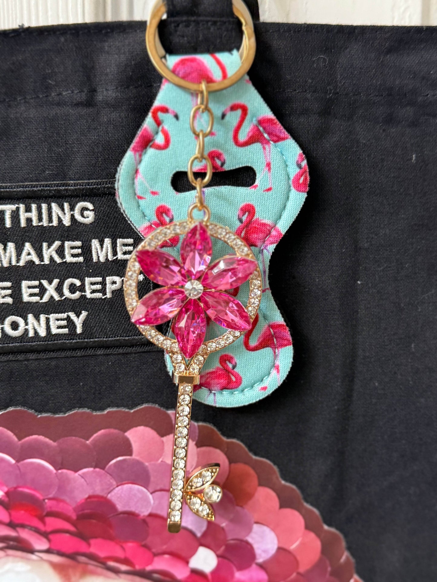 Pink Sequin Lip Tote Bag - PuzzlePieces2326