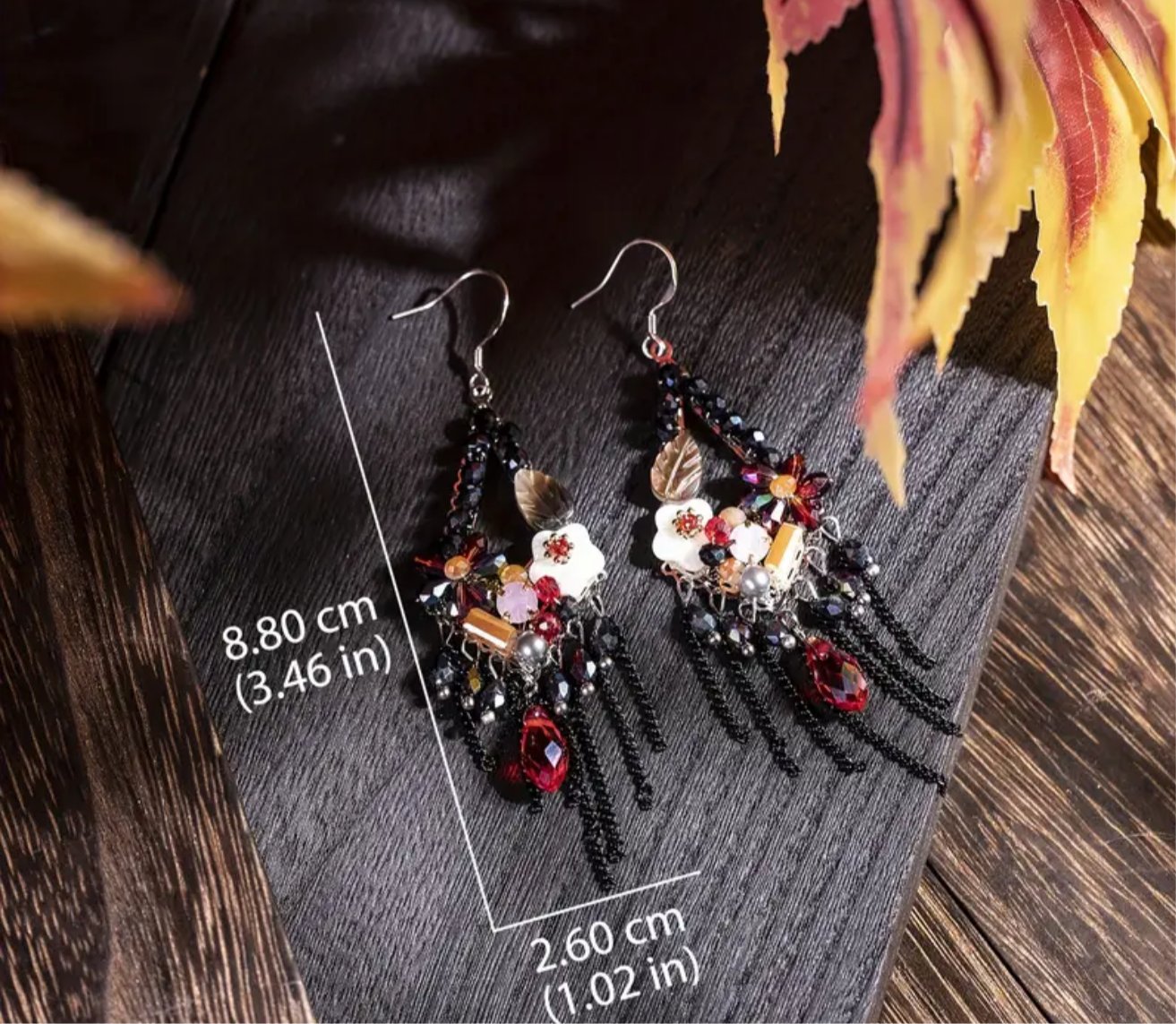 Vintage Garden Chandelier Earrings - Handcrafted Crystal Floral Drop Earrings | PuzzlePieces Austin