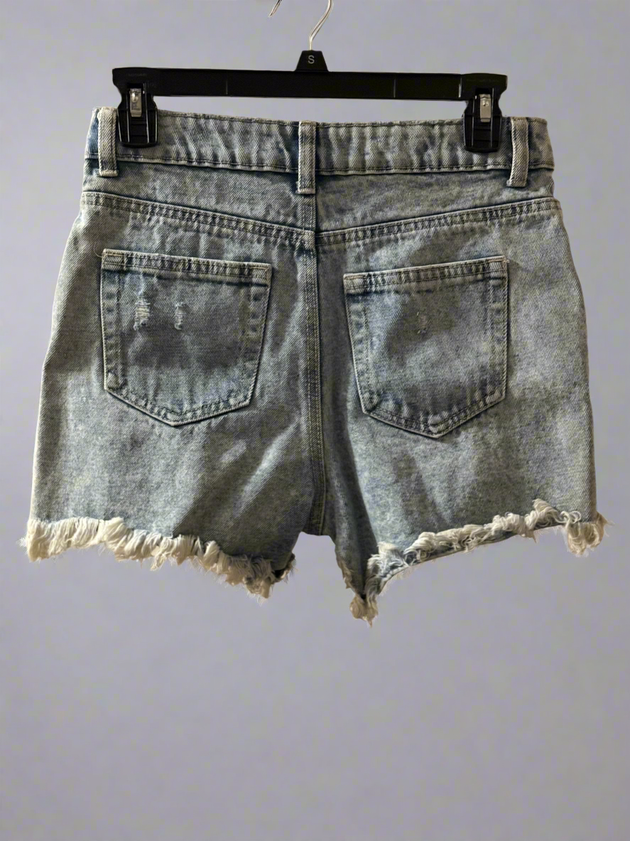Banjara š "Baby" Patched Distressed Denim Shorts