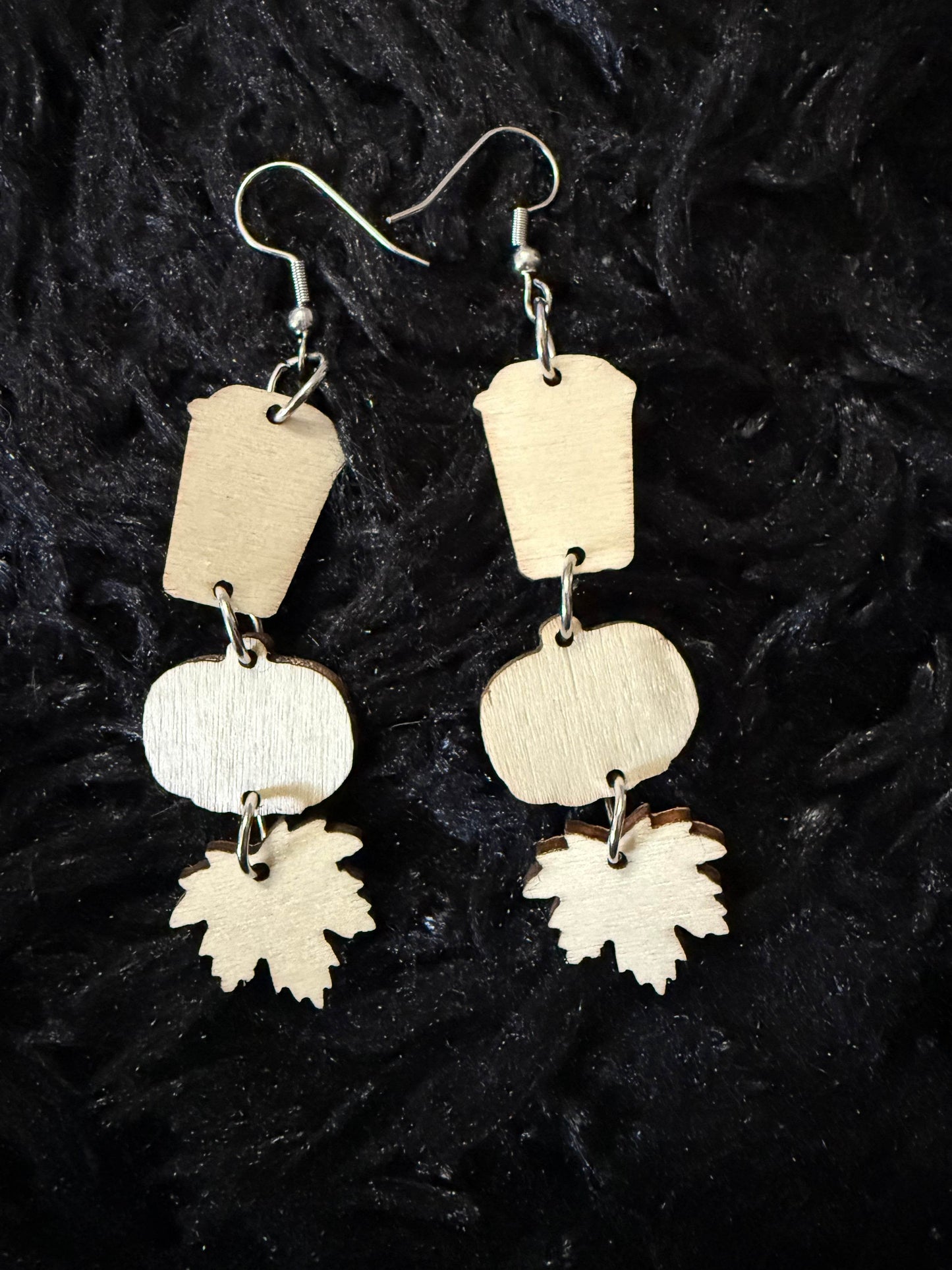 🎃 Pumpkin Spice Latte Fall Dangle Earrings - PuzzlePieces2326