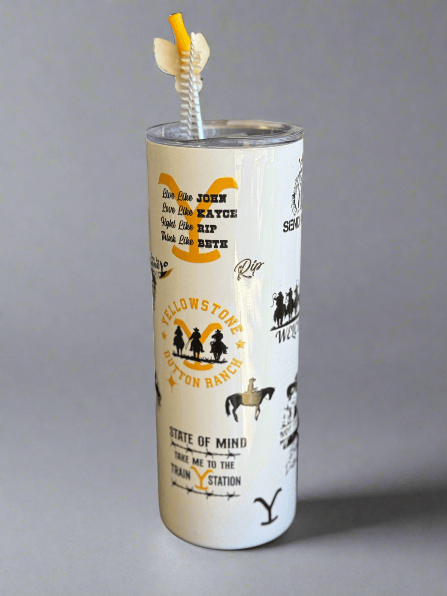 š¤ Yellowstone Ranch Stainless Steel Tumbler - PuzzlePieces2326