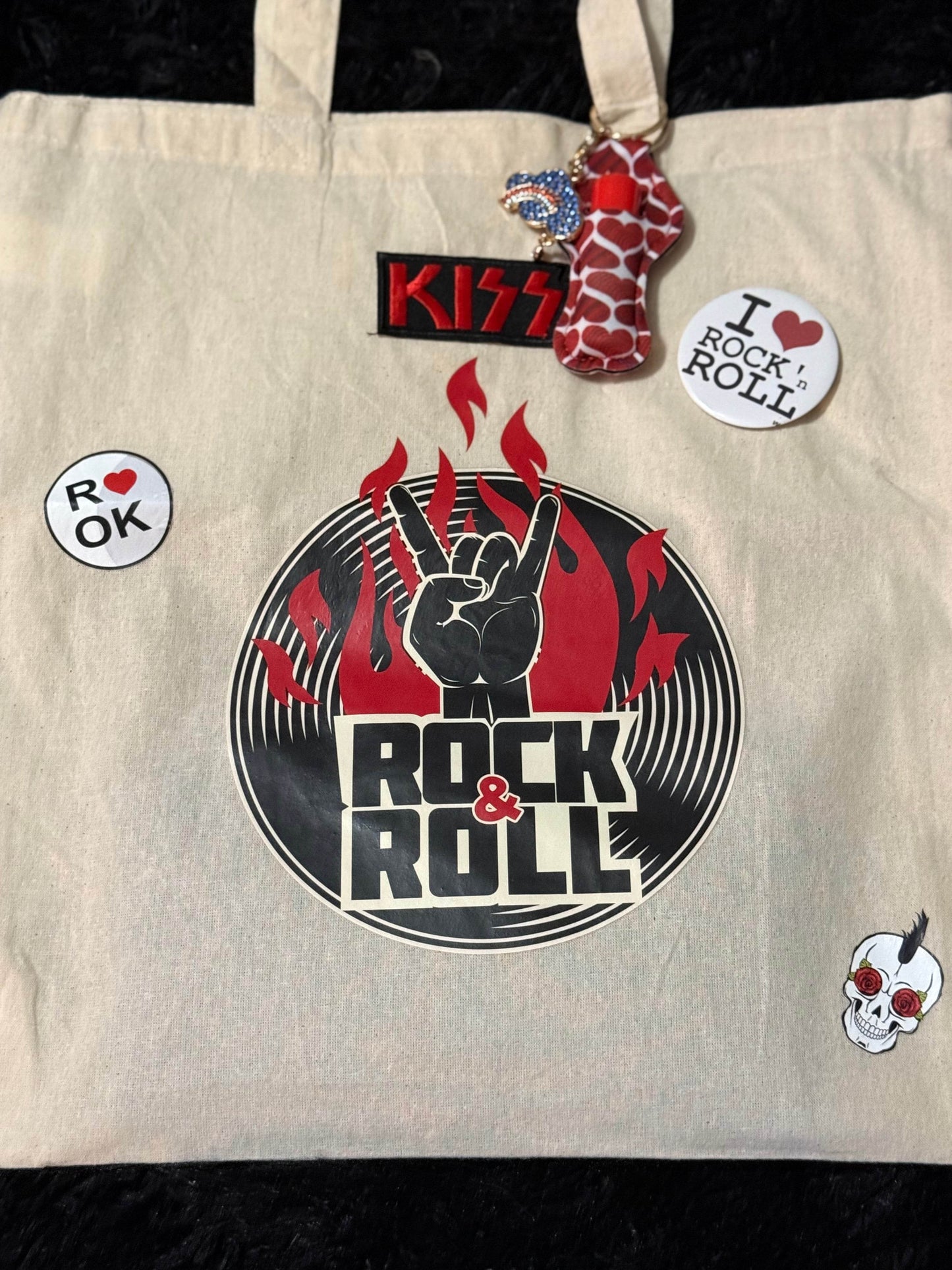 šø Rock & Roll Canvas Tote Bag - PuzzlePieces2326