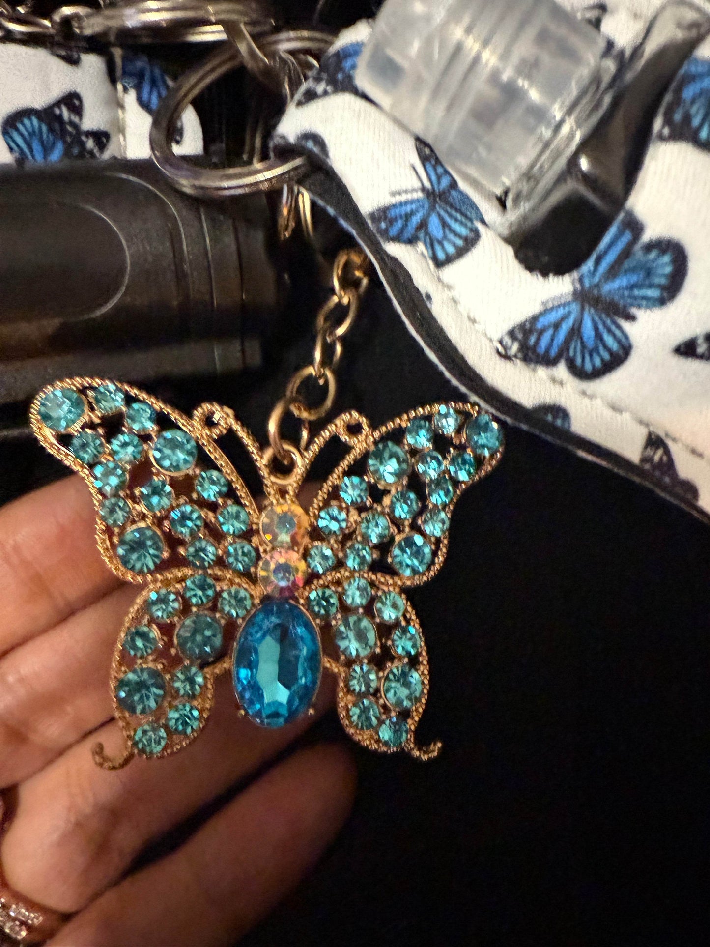 🦋 Blue Butterfly Defense Keychain Set - Your Stylish Safety Companion 🦋 - PuzzlePieces2326