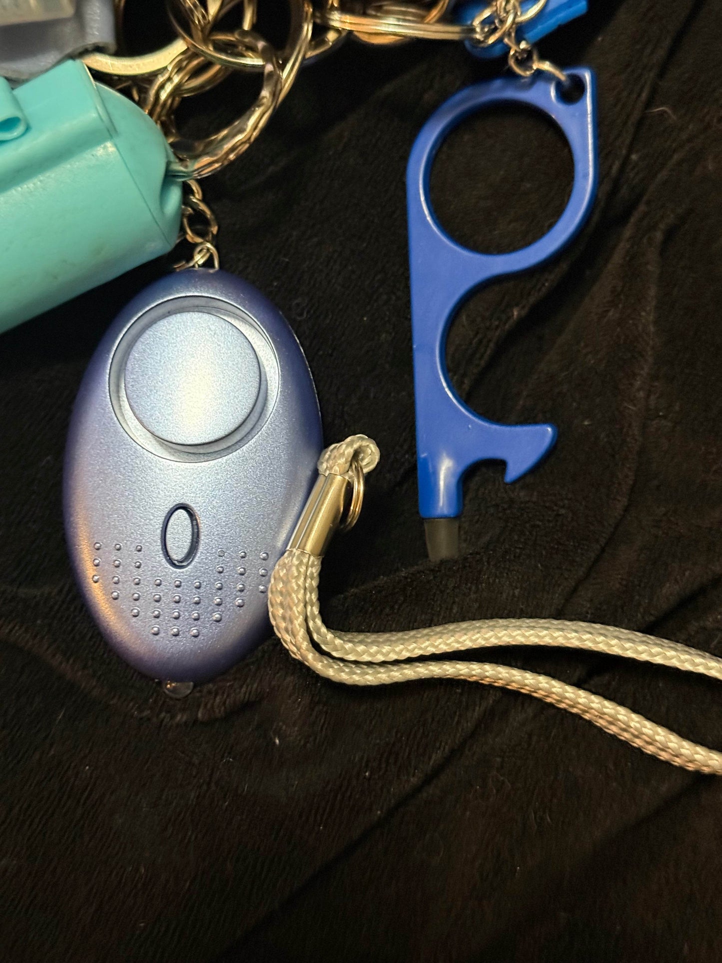 Turquoise defense keychain - PuzzlePieces2326