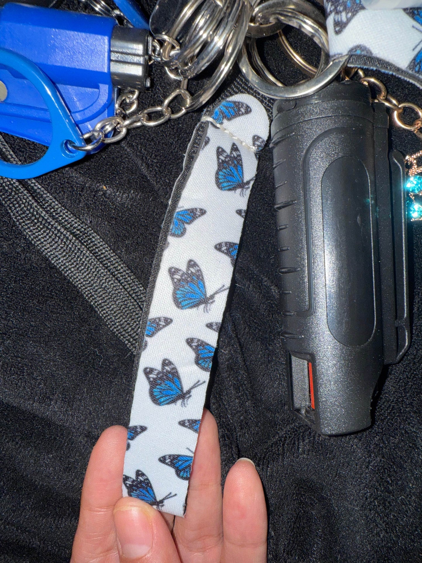 🦋 Blue Butterfly Defense Keychain Set - Your Stylish Safety Companion 🦋 - PuzzlePieces2326