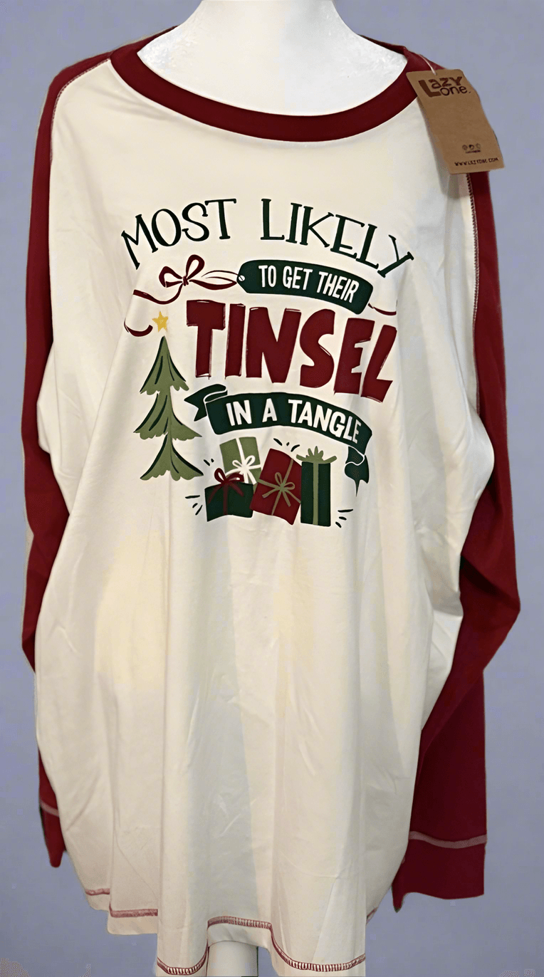 🎄 MOST LIKELY TO GET THEIR TINSEL IN A TANGLE HOLIDAY RAGLAN 🎁 - PuzzlePieces2326