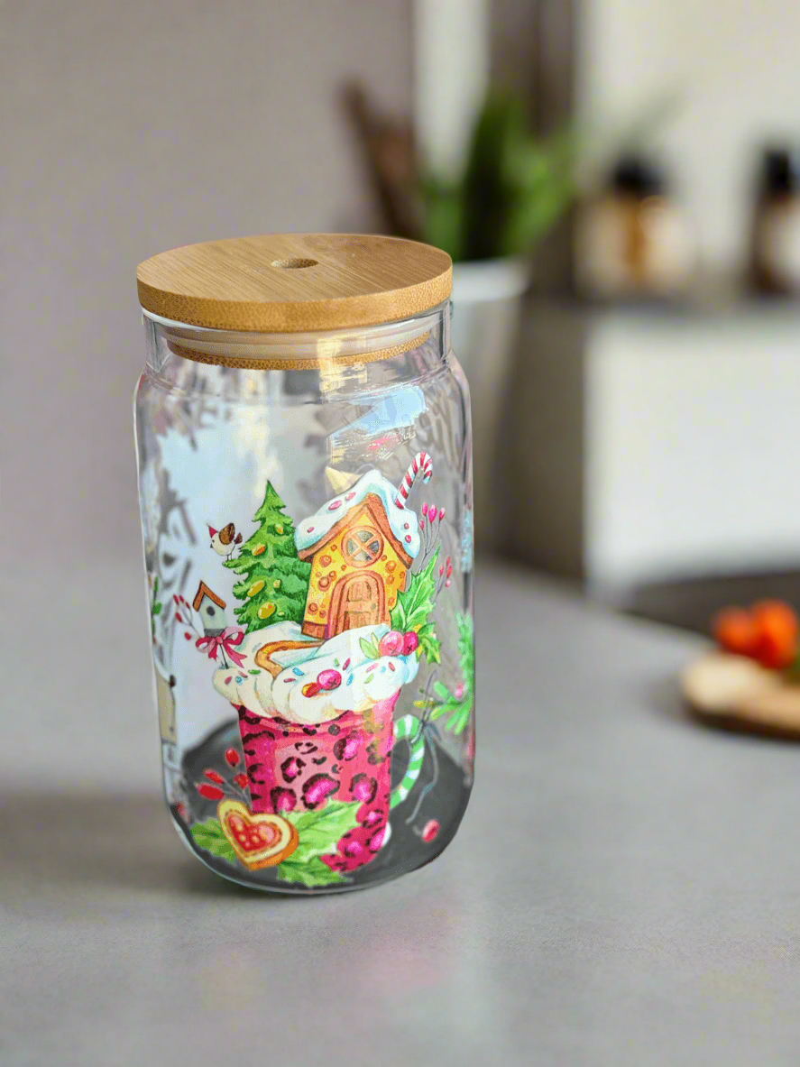 Believe Christmas Glass Cup