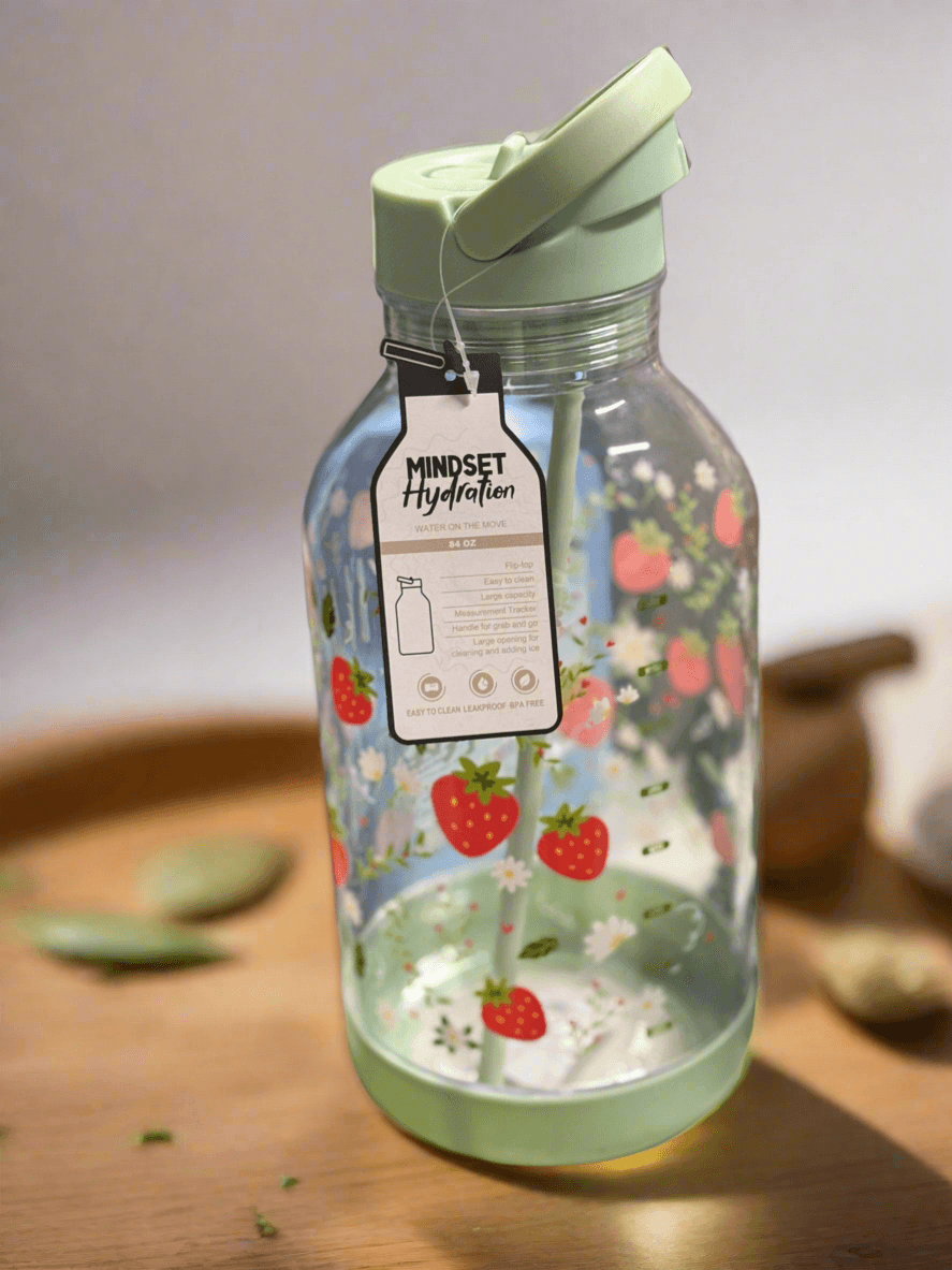 Be Kind Always Strawberry Garden Water Bottle - PuzzlePieces2326