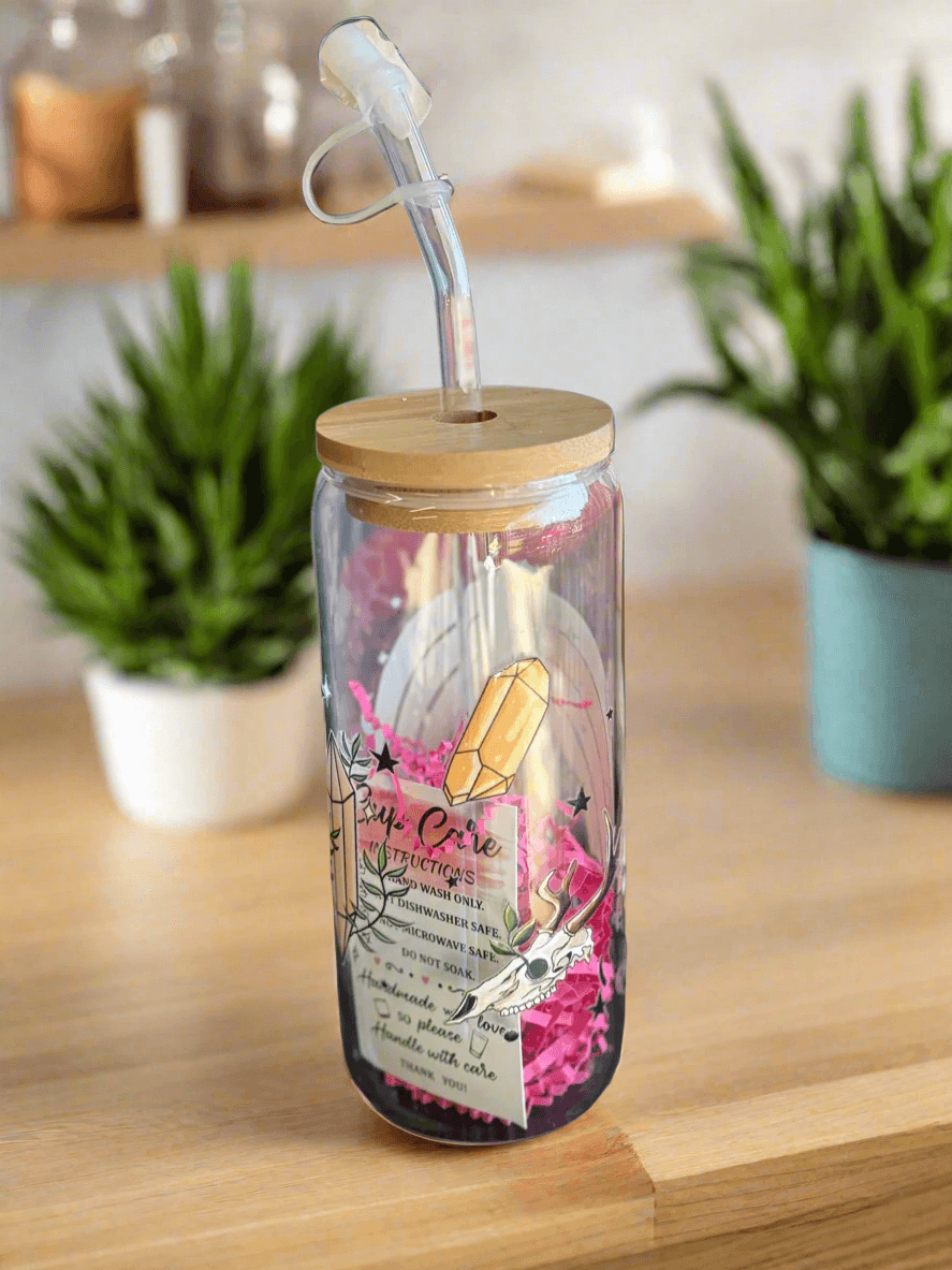Not Enough Sage Glass Cup - PuzzlePieces2326