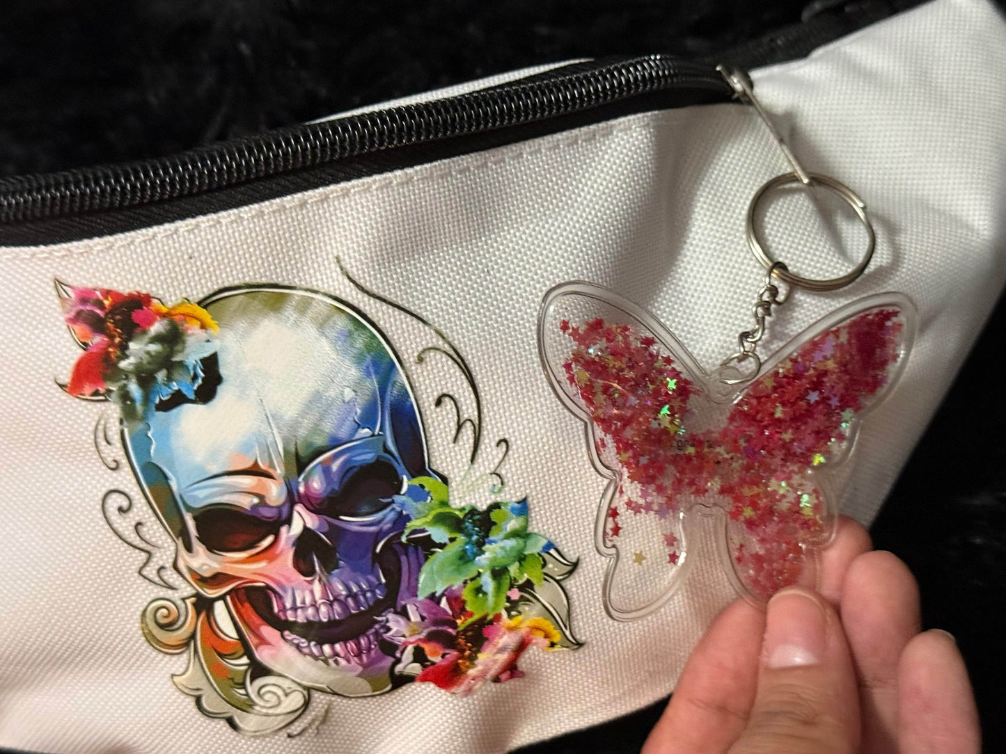 šØ Watercolor Skull Butterfly Fanny Pack - PuzzlePieces2326