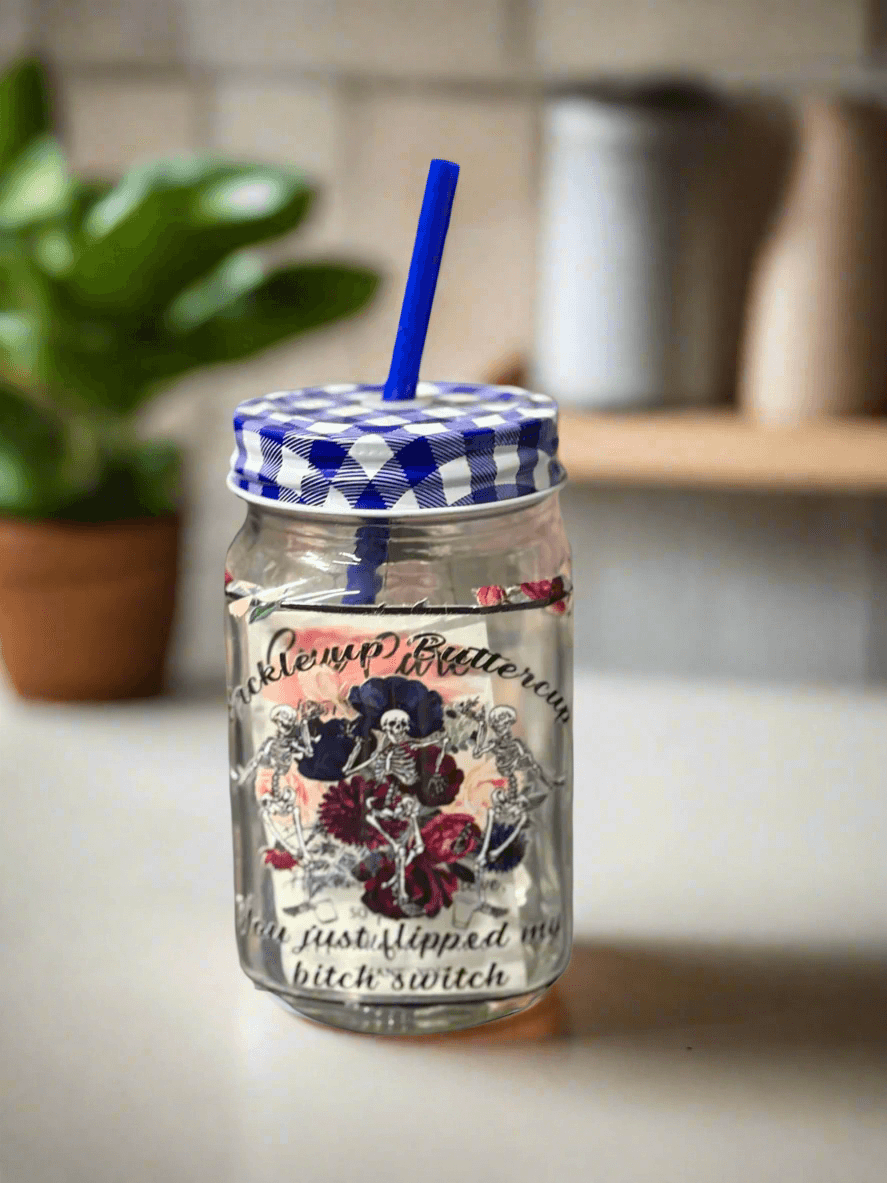 Buckle up Buttercup Glass Cup - PuzzlePieces2326