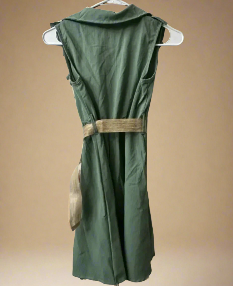 🌿 Austin Girls Sage Green Ruffle Dress| Casual Elegance| PuzzlePieces 🌿