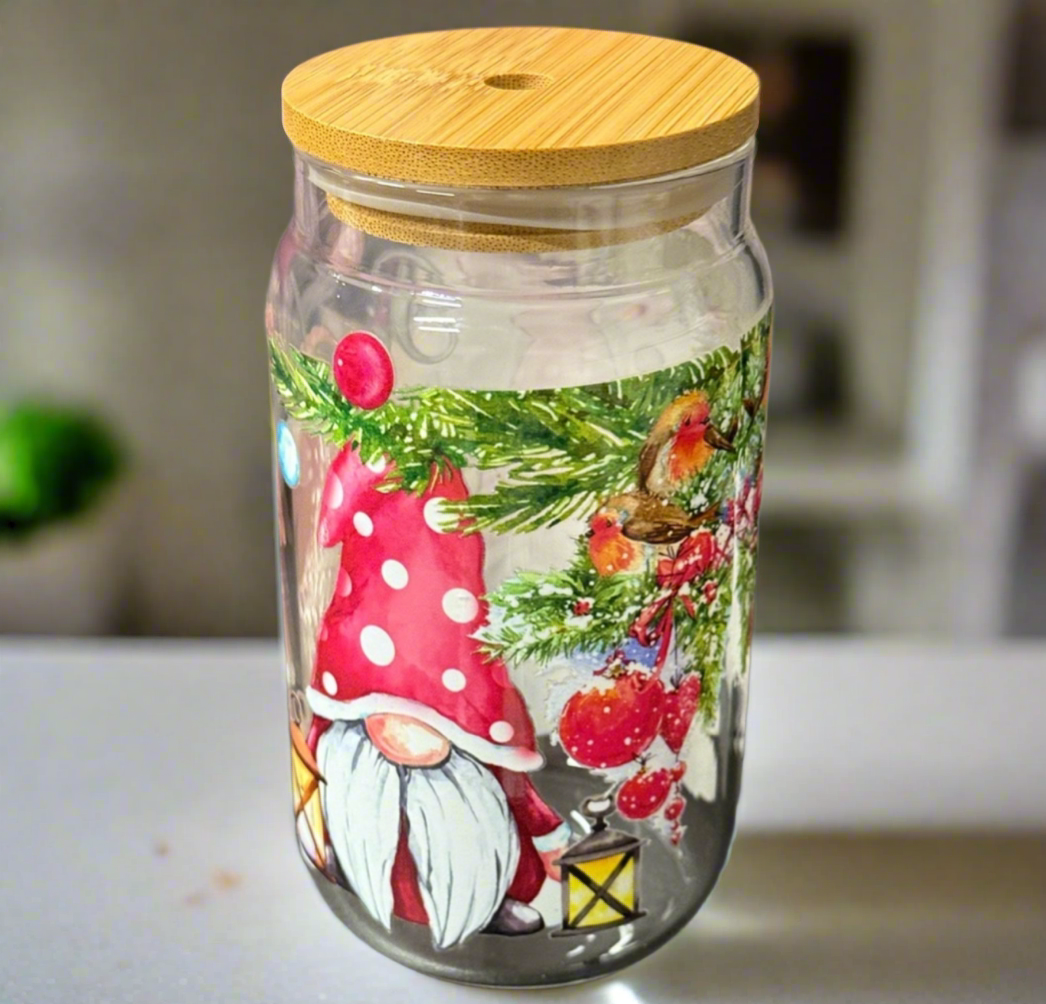 Jingle Christmas Glass Cup