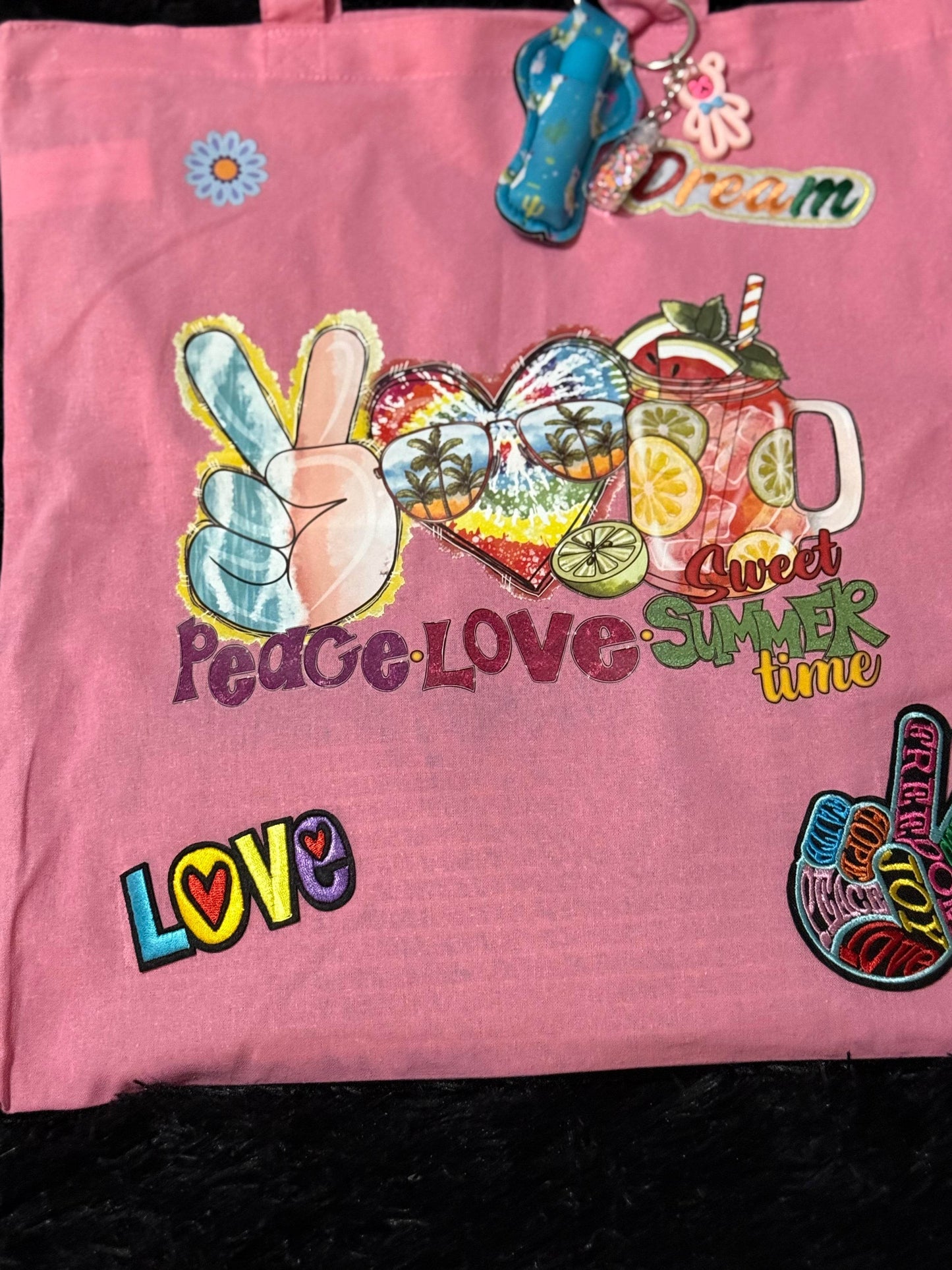 🌸 PEACE, LOVE & SWEET SUMMER TOTE BAG 🌺 - PuzzlePieces2326