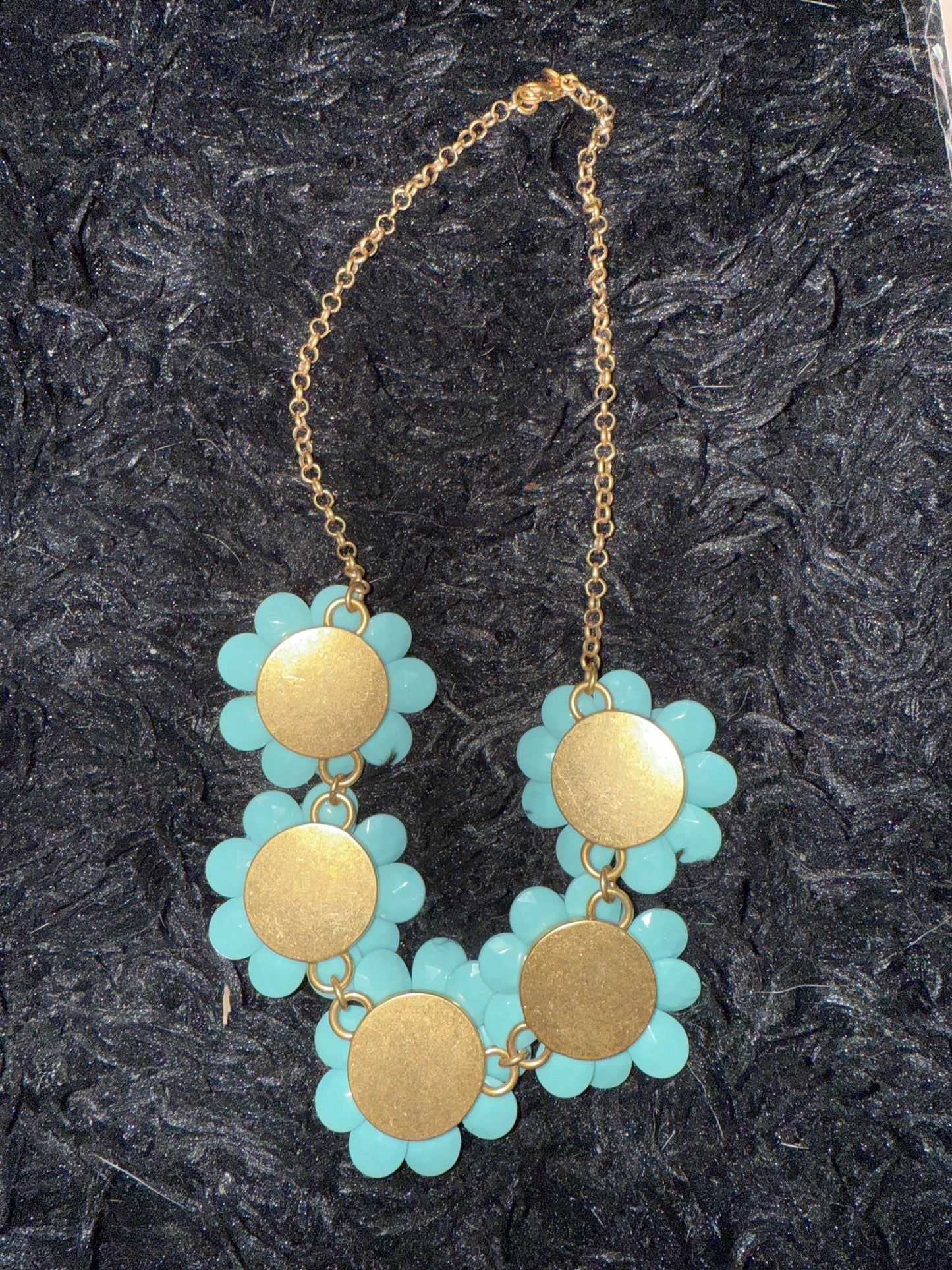 šø Turquoise Bloom Statement Necklace šø - PuzzlePieces2326