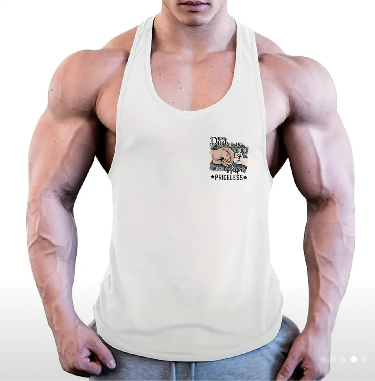 Being Dad Being Papa Priceless Tank Top - Handcrafted Father's Day Essential