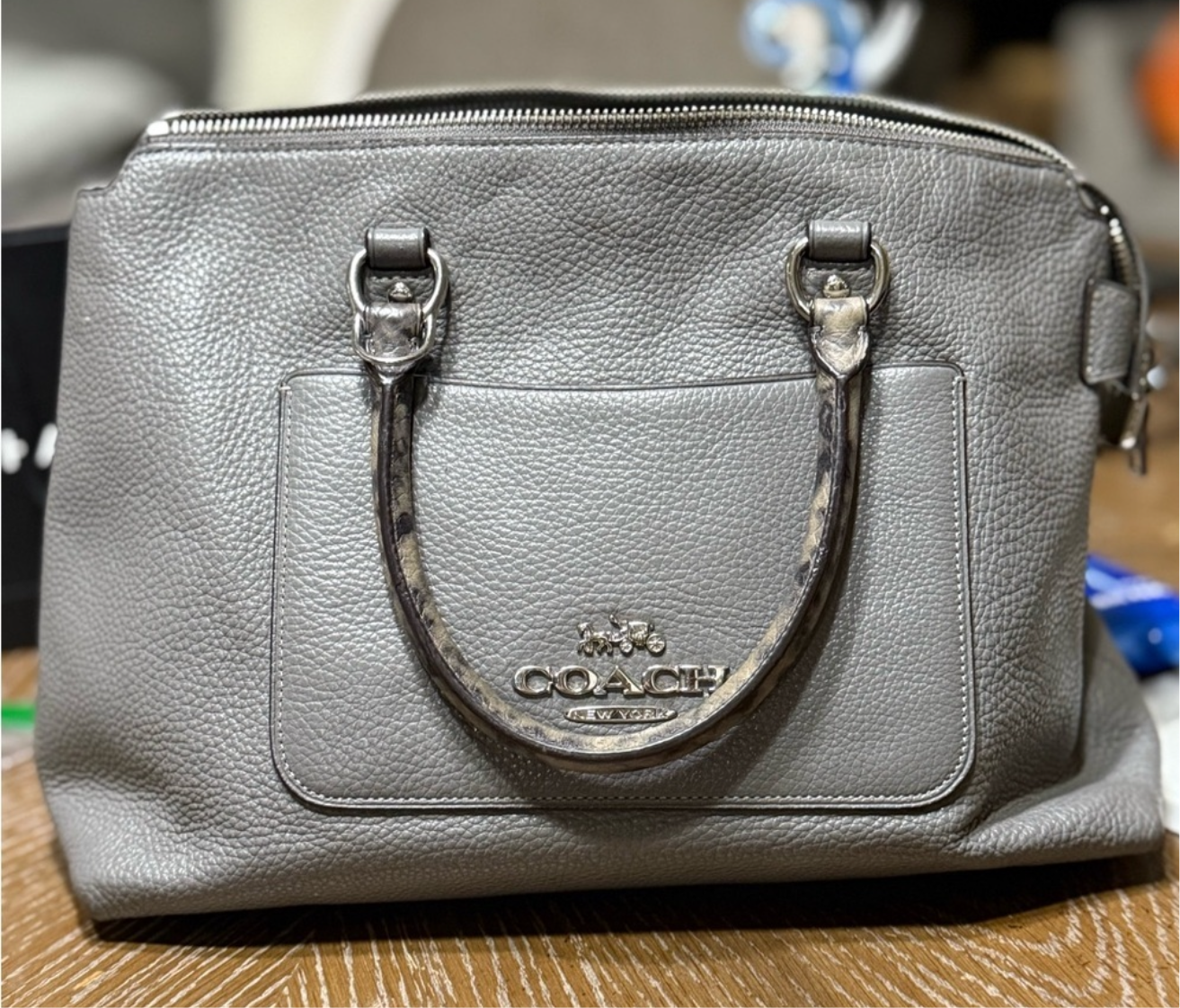 Coach Mini Carryall Satchel - Metallic Silver