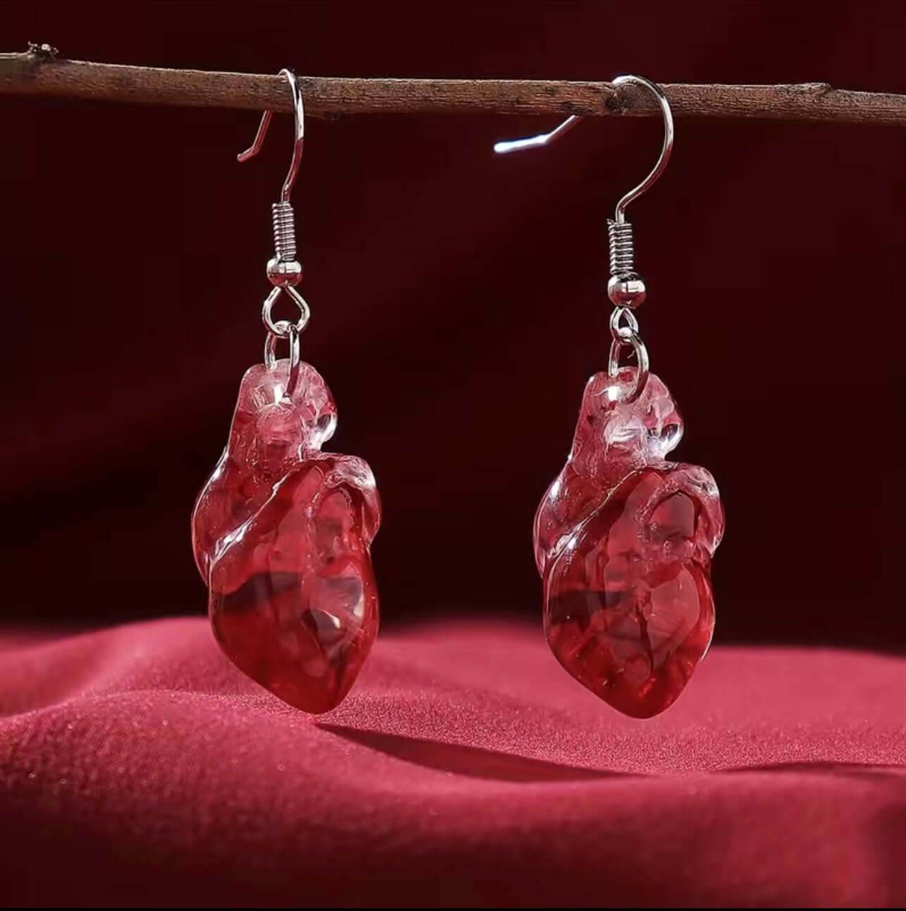 ❤️ Anatomical Heart Resin Earrings - PuzzlePieces2326