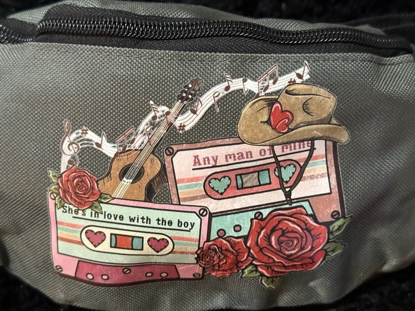 🎵 Retro Love Mix Fanny Pack with Charm - PuzzlePieces2326