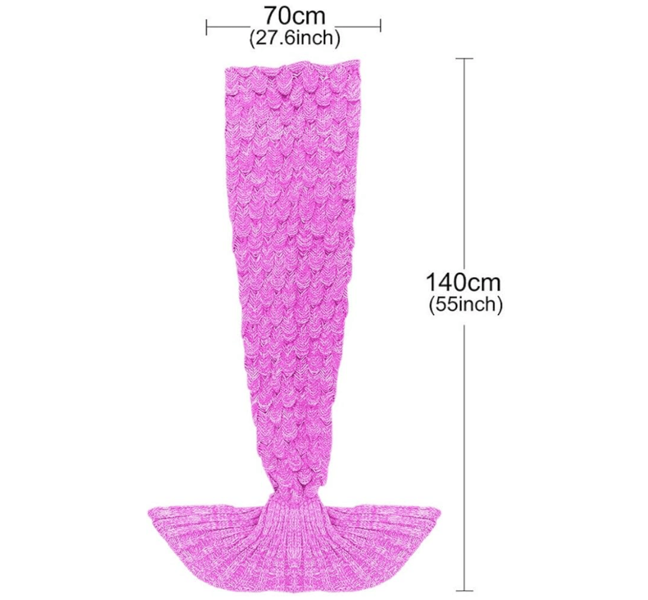 🧜♀️ Magical Mermaid Tail Blanket - Pink Fantasy - PuzzlePieces2326