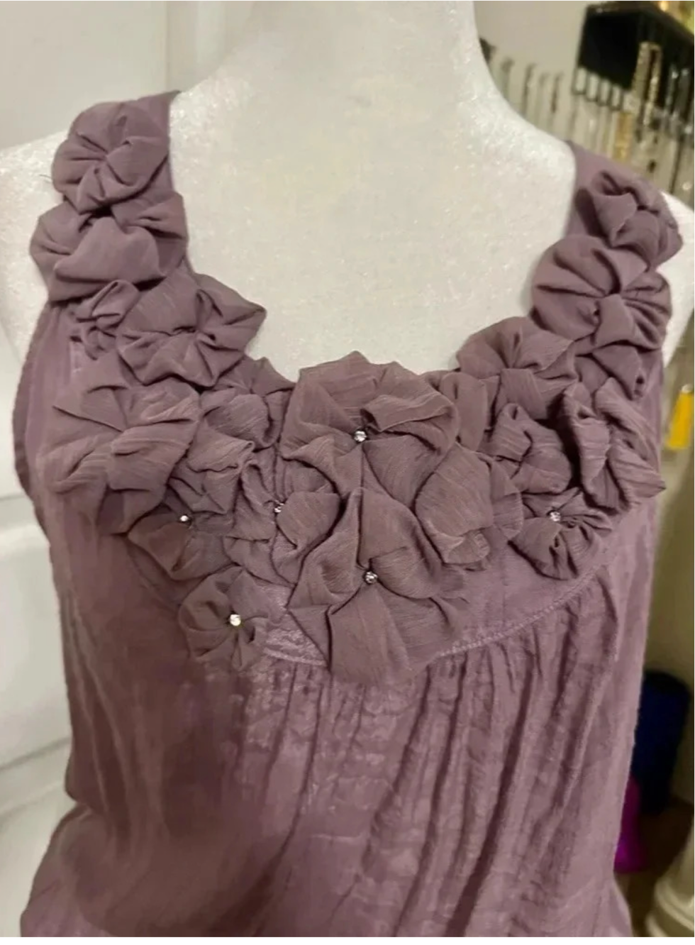 šø Papaya Vintage Charm Ruched Neckline Blouse | Mauve Dreams Collection 2025 | PuzzlePieces