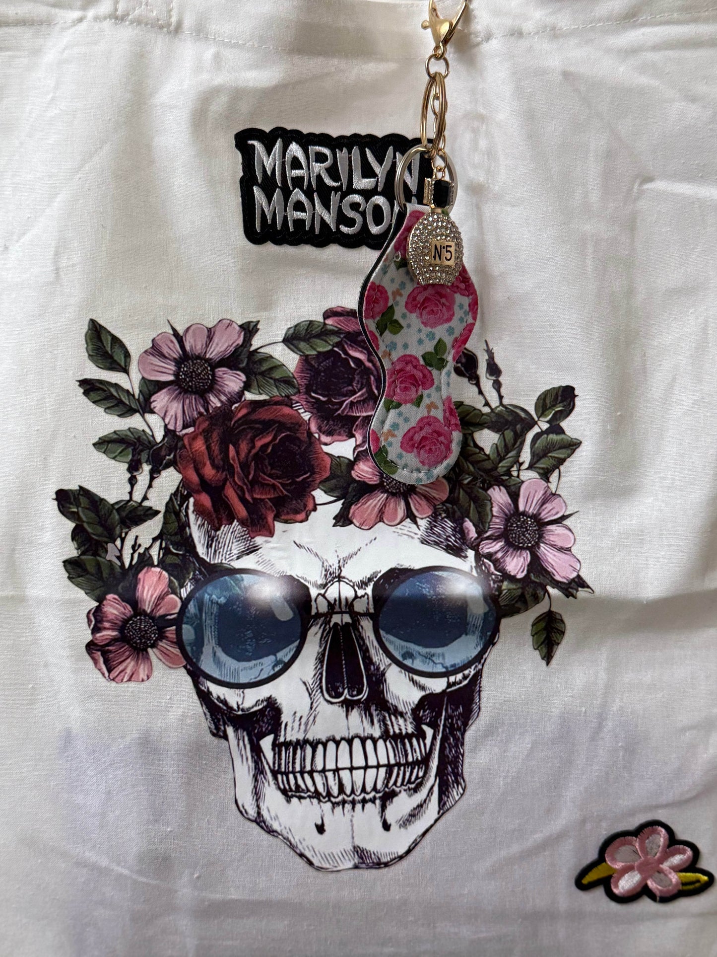 🖤 Floral Skull Alternative Tote Bag 🌸 - PuzzlePieces2326