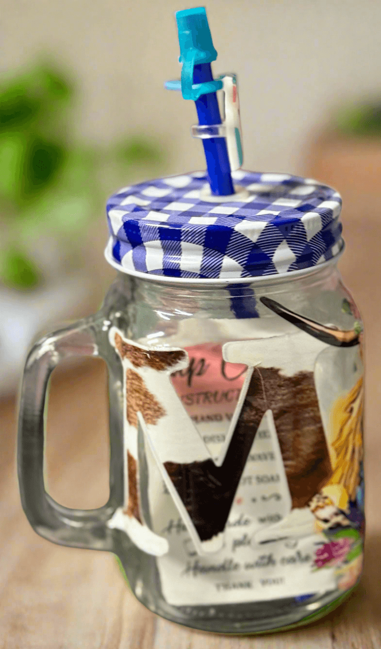 🌸 **Highland Cow Floral Mason Jar** - PuzzlePieces2326