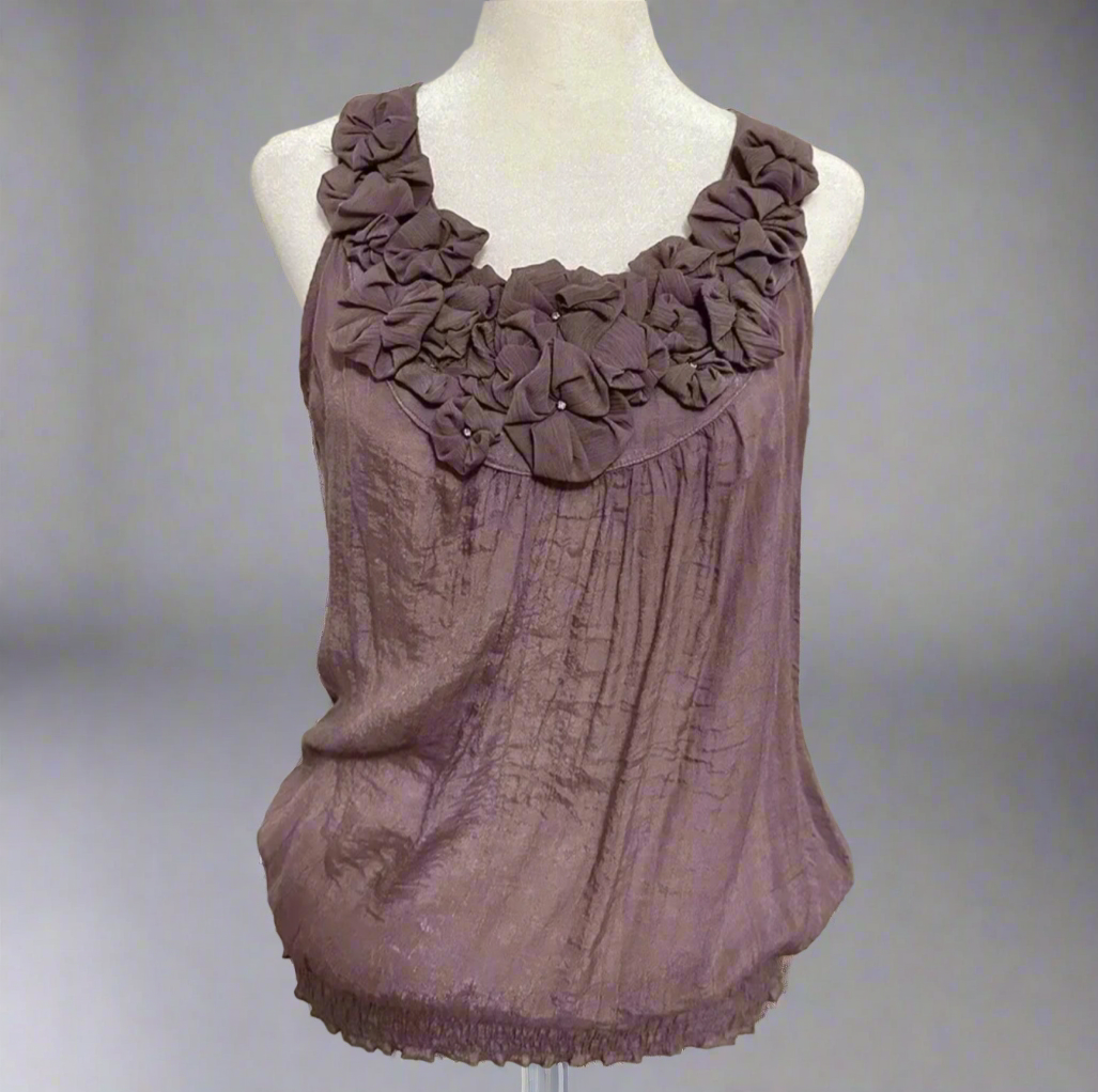 šø Papaya Vintage Charm Ruched Neckline Blouse | Mauve Dreams Collection 2025 | PuzzlePieces