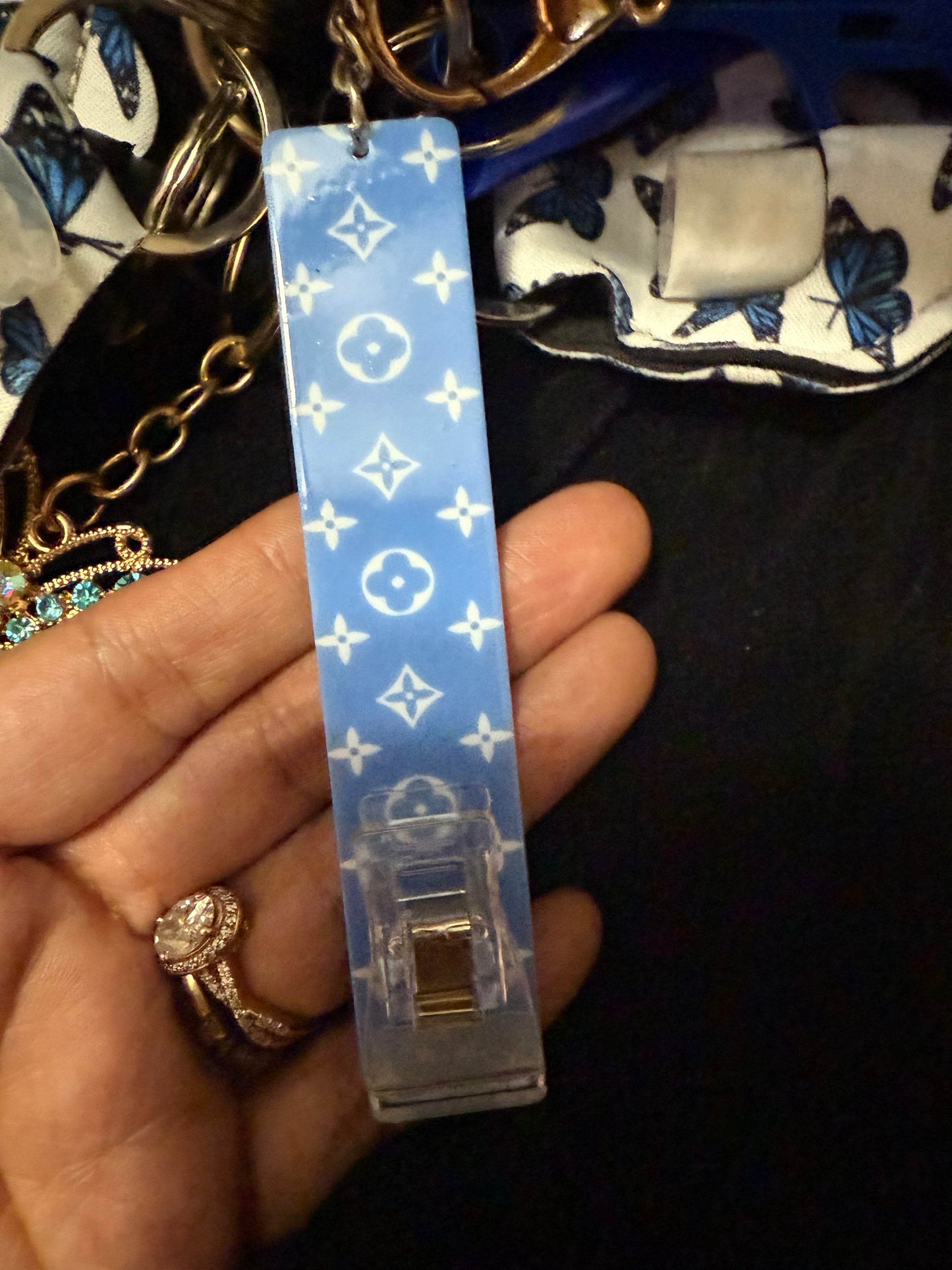 🦋 Blue Butterfly Defense Keychain Set - Your Stylish Safety Companion 🦋 - PuzzlePieces2326