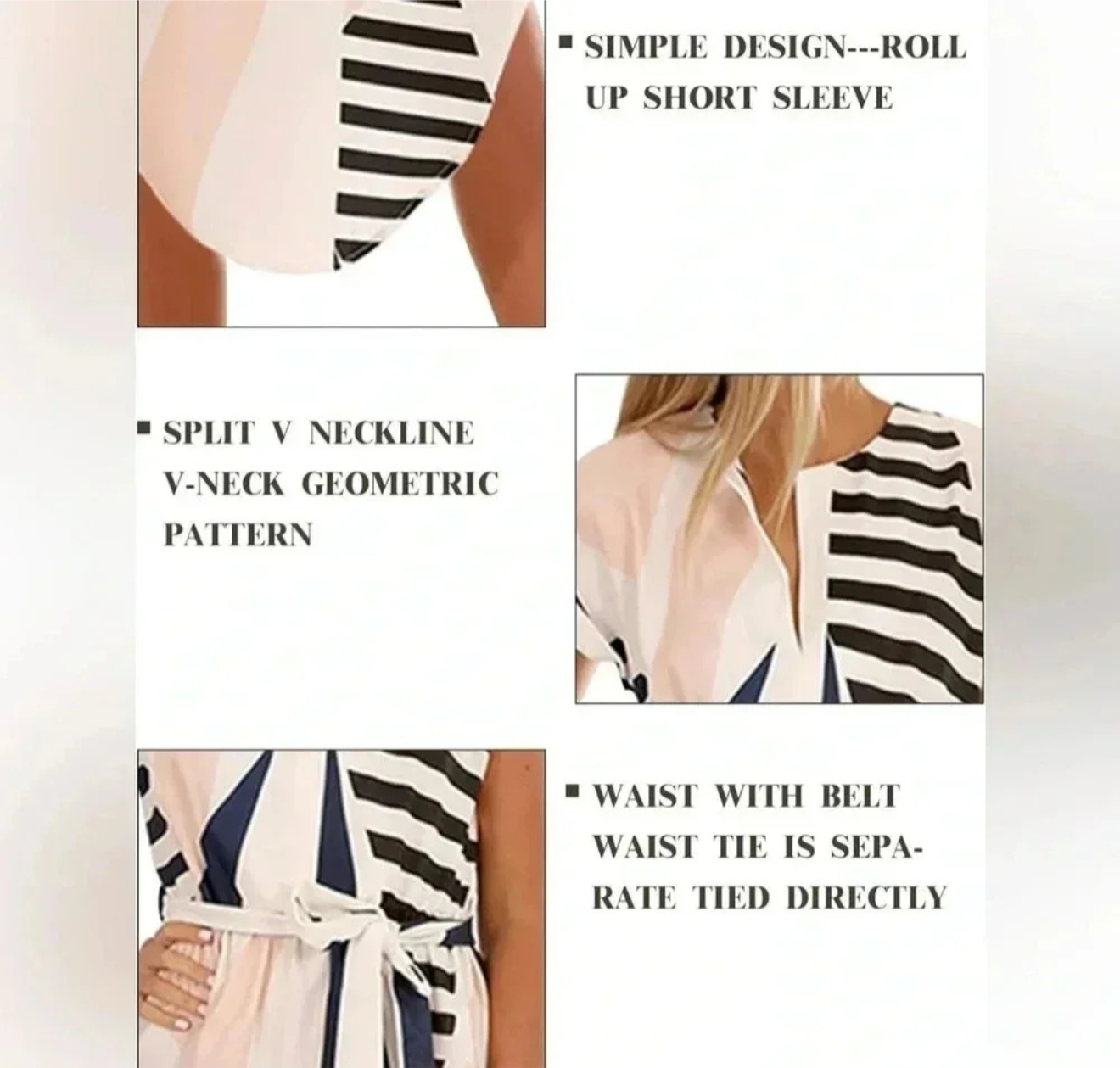 Modern Geometry Shirt Dress