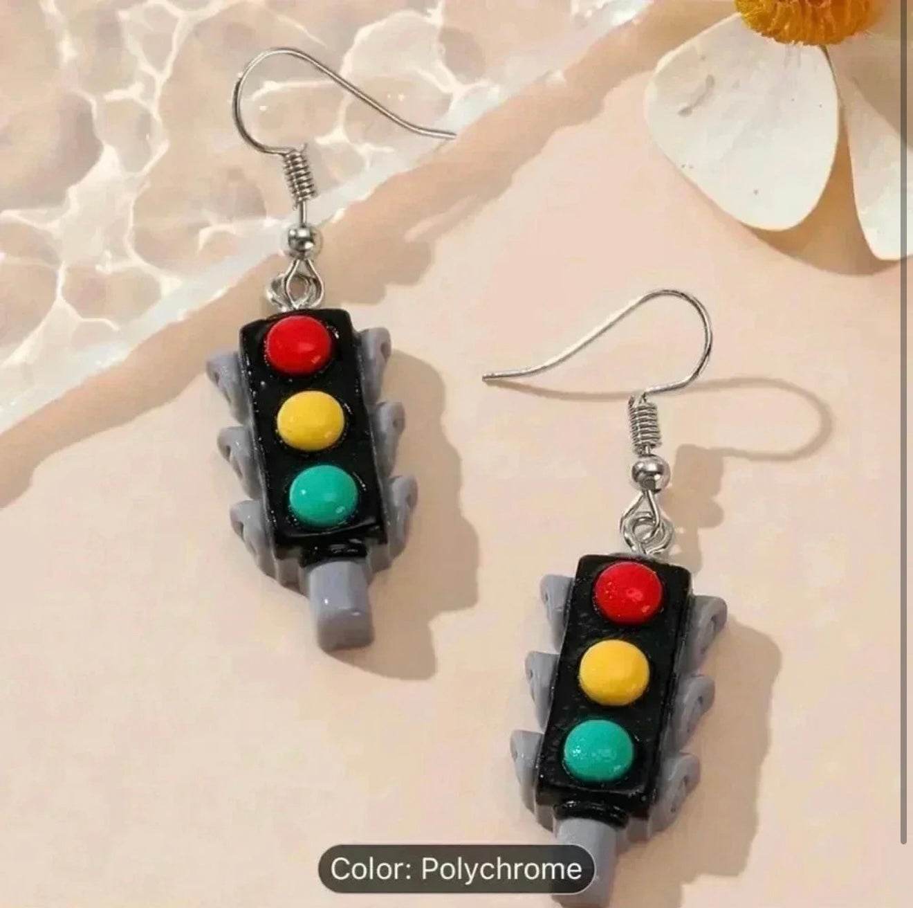 🚦 RETRO TRAFFIC LIGHT EARRINGS Urban Charm - PuzzlePieces2326