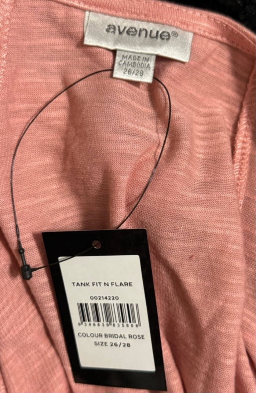 Avenue: Effortless Austin Comfort: Blush Pink Sleeveless Tank