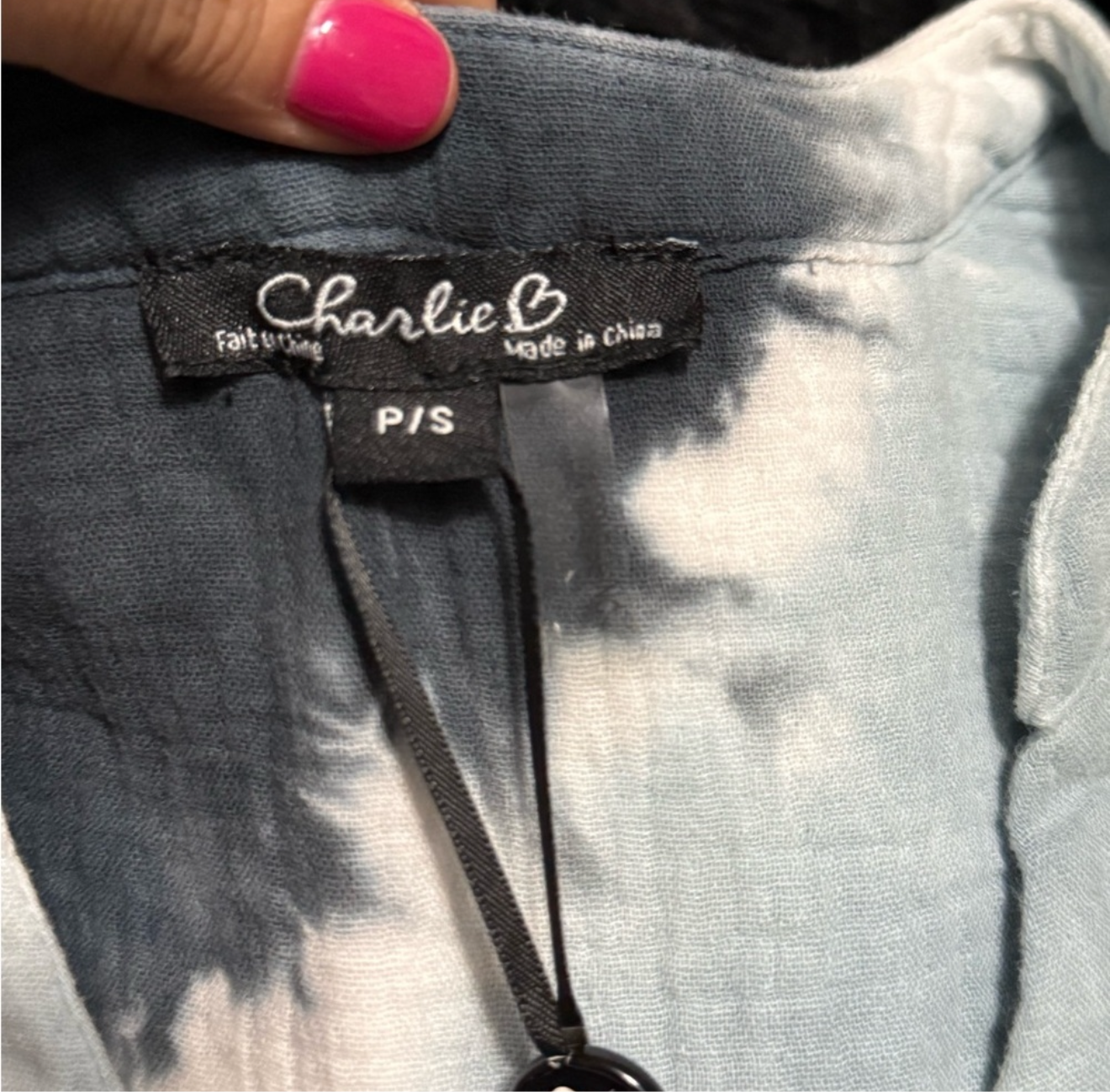 Charlie B Modern Mom Tie-Dye Button-Up Blouse