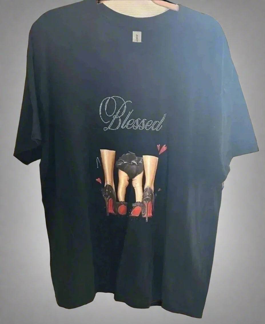 ✨ Blessed Luxury Rhinestone T-Shirt - PuzzlePieces2326