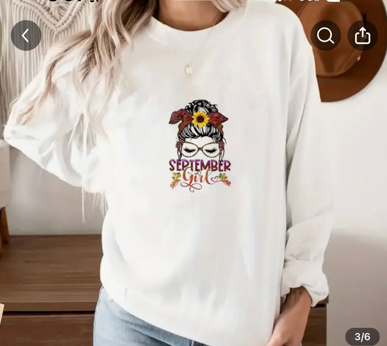 September Girl Sunflower T-Shirt | Early Fall Birthday Fashion | Messy Bun Design | Austin Boutique