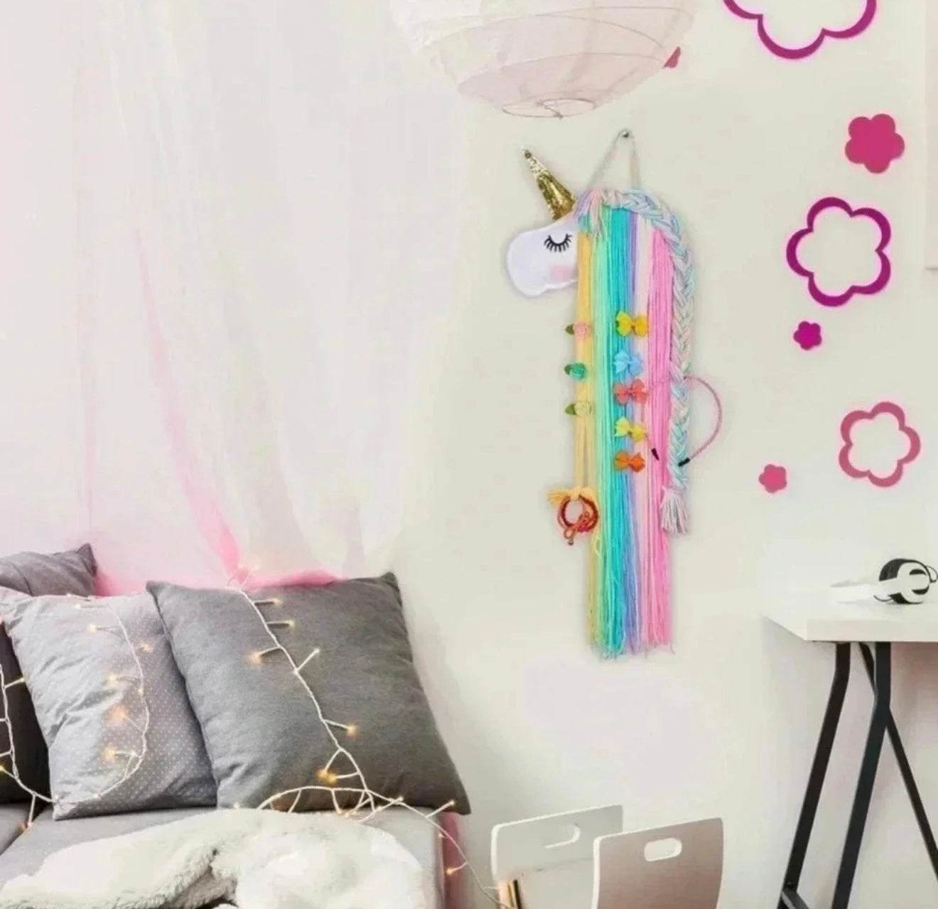 π Rainbow Unicorn Hair Accessory Display & Organizer - PuzzlePieces2326