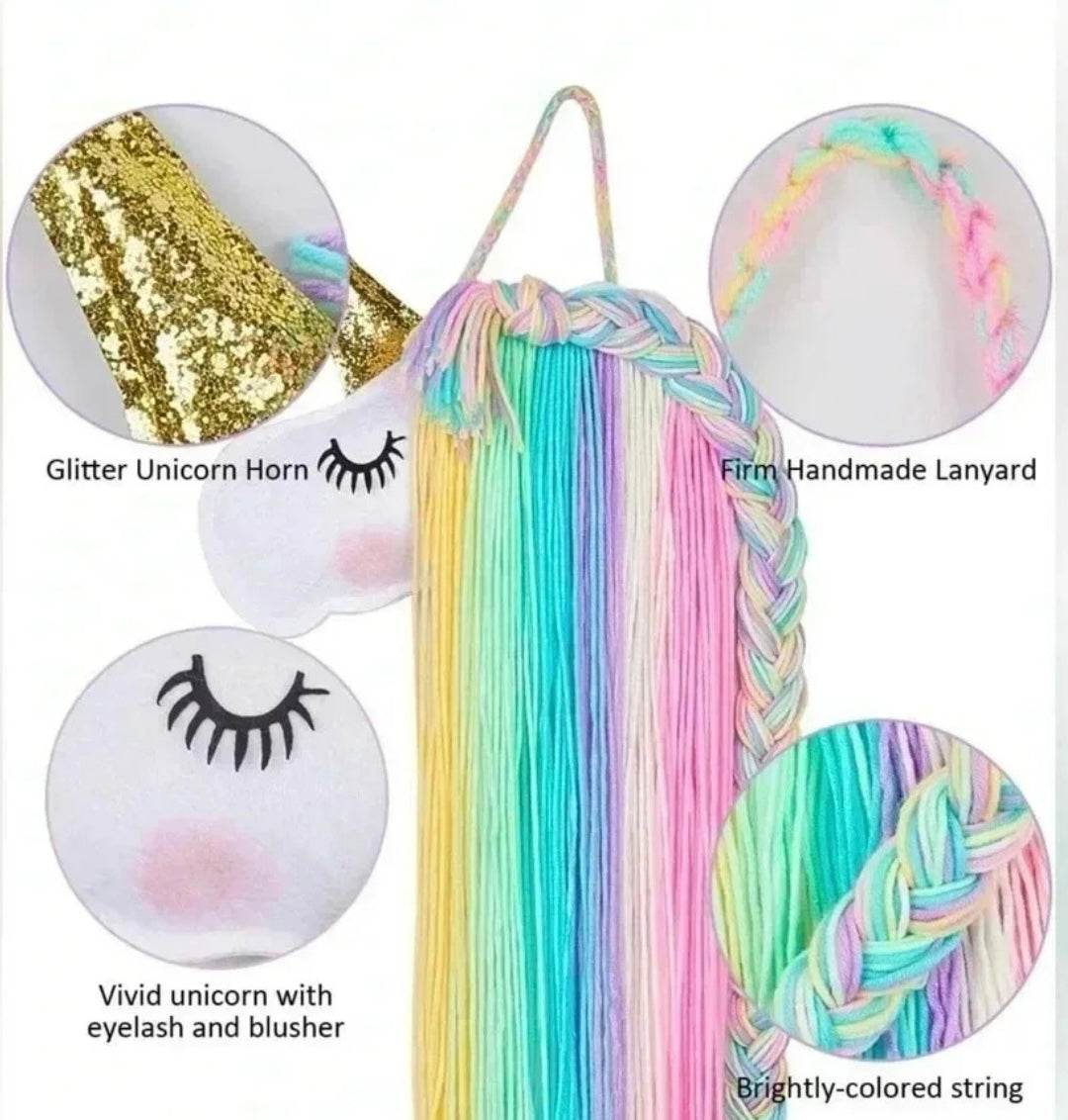 π Rainbow Unicorn Hair Accessory Display & Organizer - PuzzlePieces2326