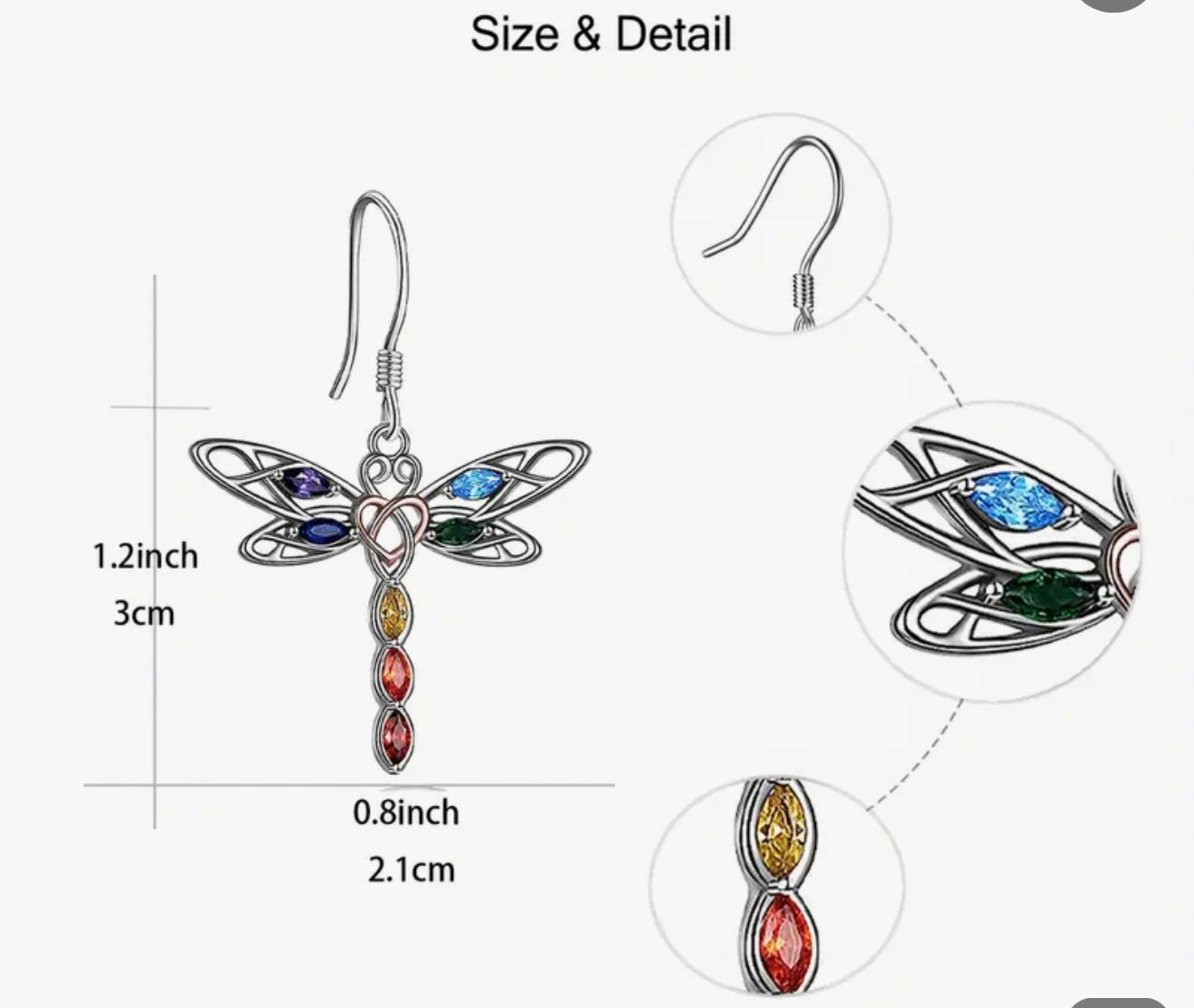 Enchanting Rainbow Crystal Dragonfly Earrings | Handcrafted in Austin | PuzzlePieces