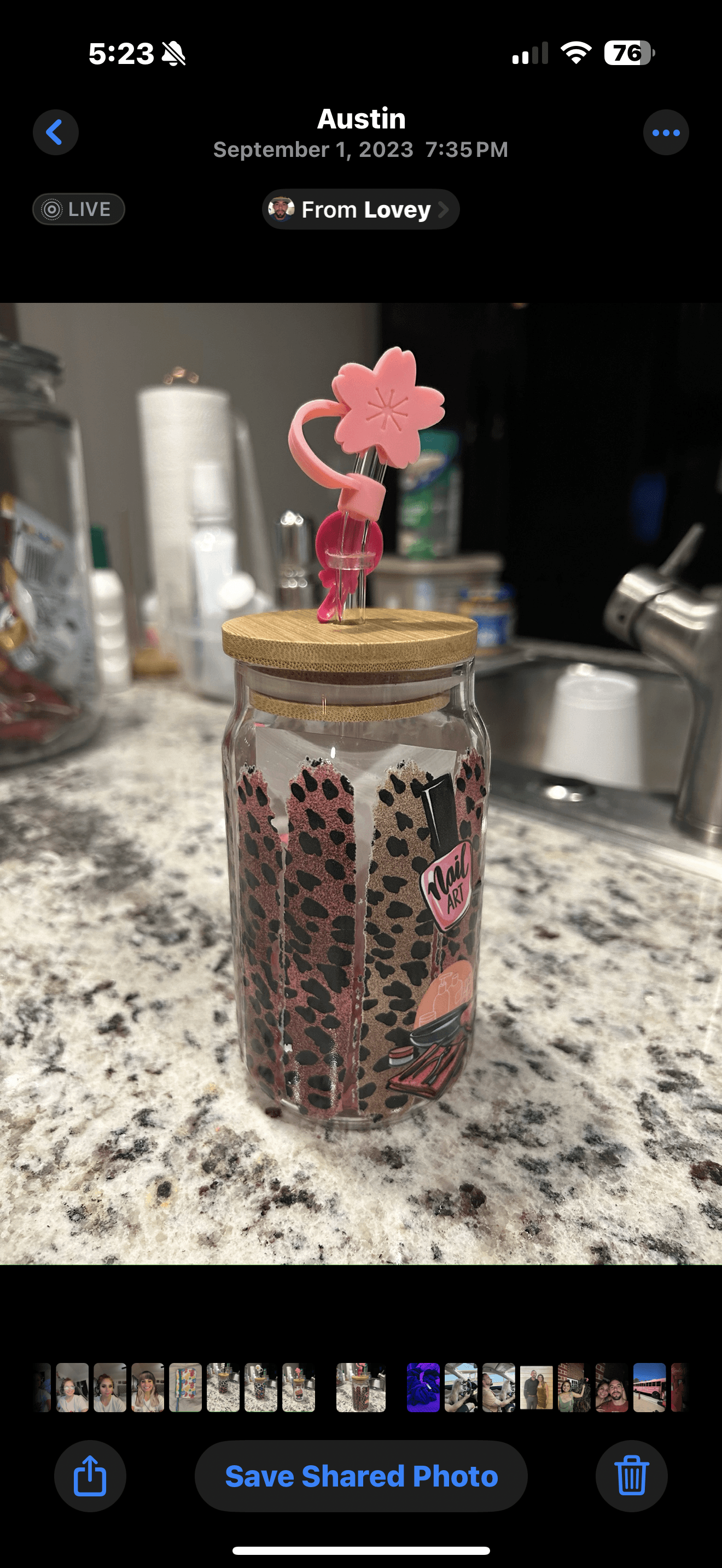 I Do Nails Superpower Glass Container - PuzzlePieces2326