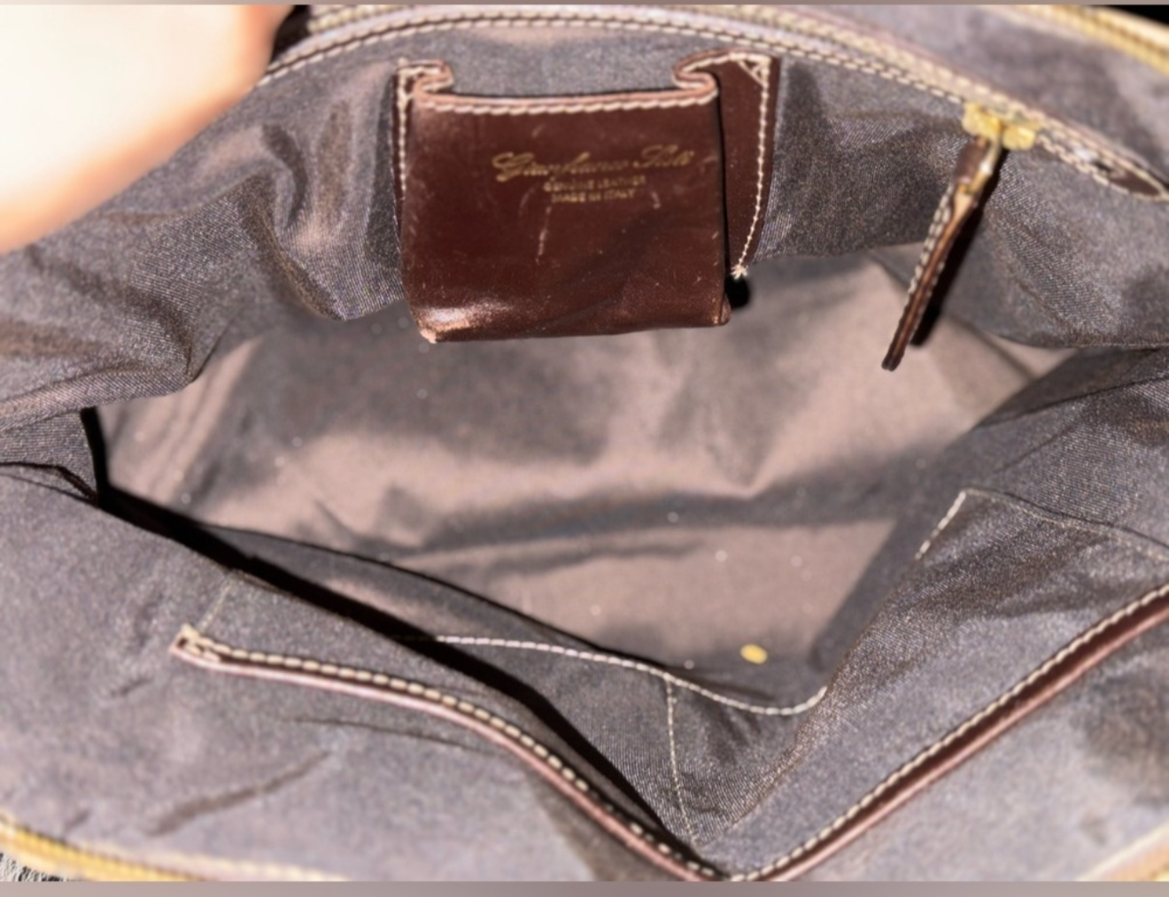 Gianfranco Listi Vintage News Print Handbag