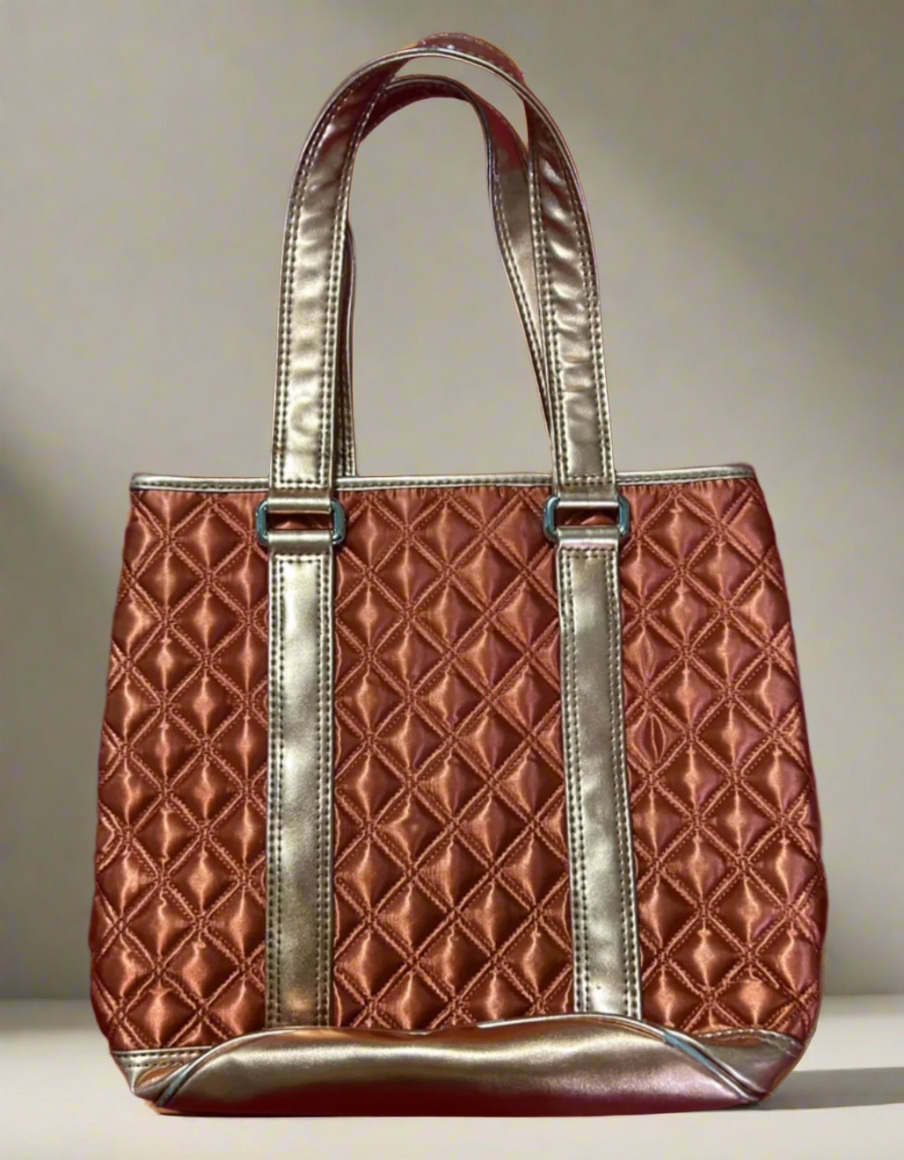 Jacobs by Marc Jacobs Metallic Quilted Diamond Tote in Bronze & Gold