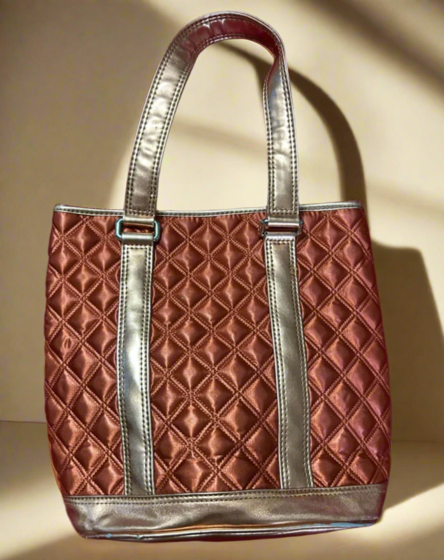 Jacobs by Marc Jacobs Metallic Quilted Diamond Tote in Bronze & Gold