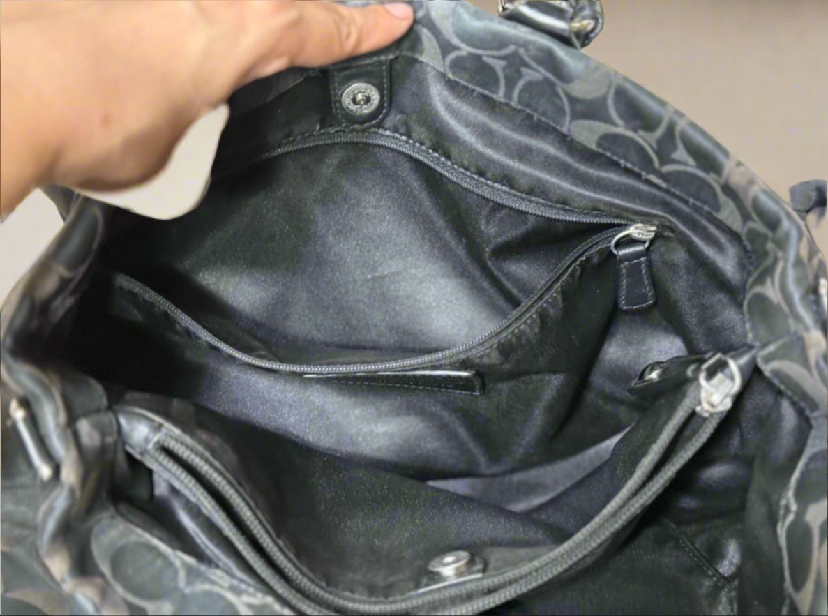 Coach Ashley Signature Hobo Bag in Charcoal