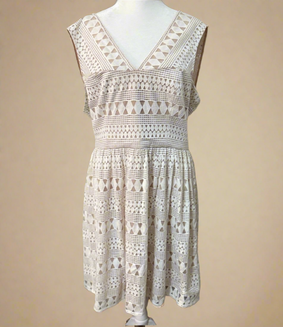BCBG Maxazria Desert Sands Geometric Lace Dress | Austin Bridal Shower & Special Events | Bohemian Summer Dress