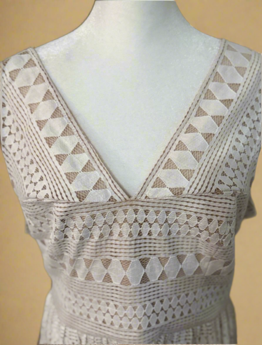 BCBG Maxazria Desert Sands Geometric Lace Dress | Austin Bridal Shower & Special Events | Bohemian Summer Dress