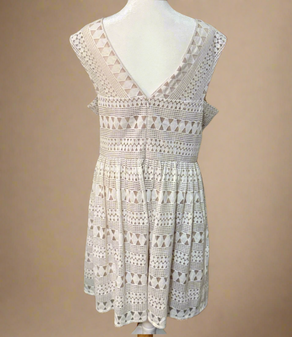 BCBG Maxazria Desert Sands Geometric Lace Dress | Austin Bridal Shower & Special Events | Bohemian Summer Dress