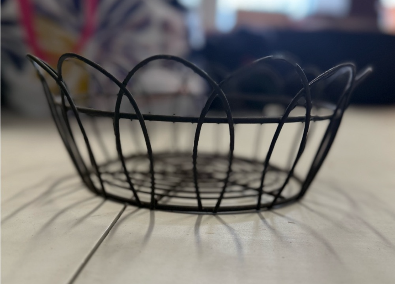 Blooming Lotus Wire Basket - Modern Farmhouse Decor