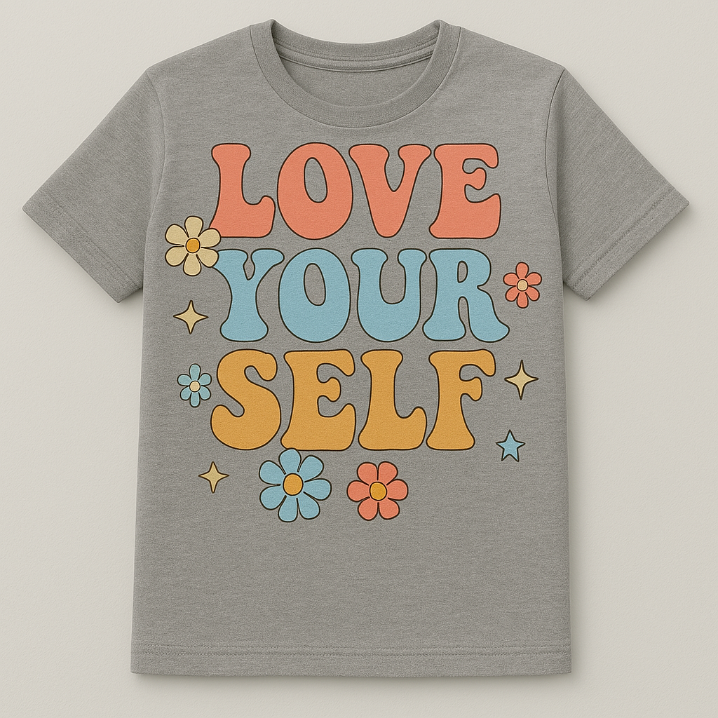 Retro Love Yourself T-shirt | 70s Mom Style | PuzzlePieces Austin